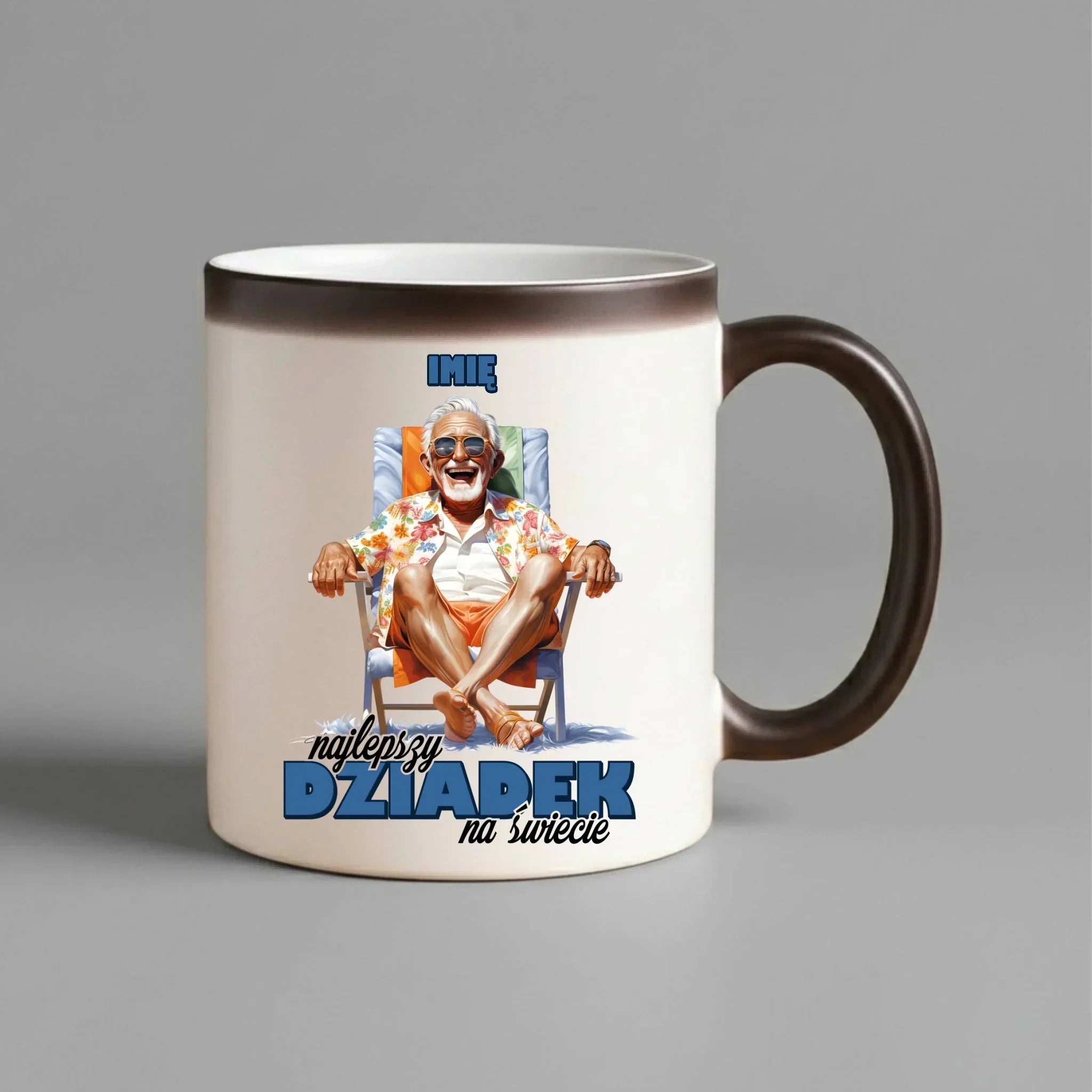 Kubek magiczny dla dziadka - Najlepszy Dziadek na świecie - personalizowany D14 - StoryCups.pl