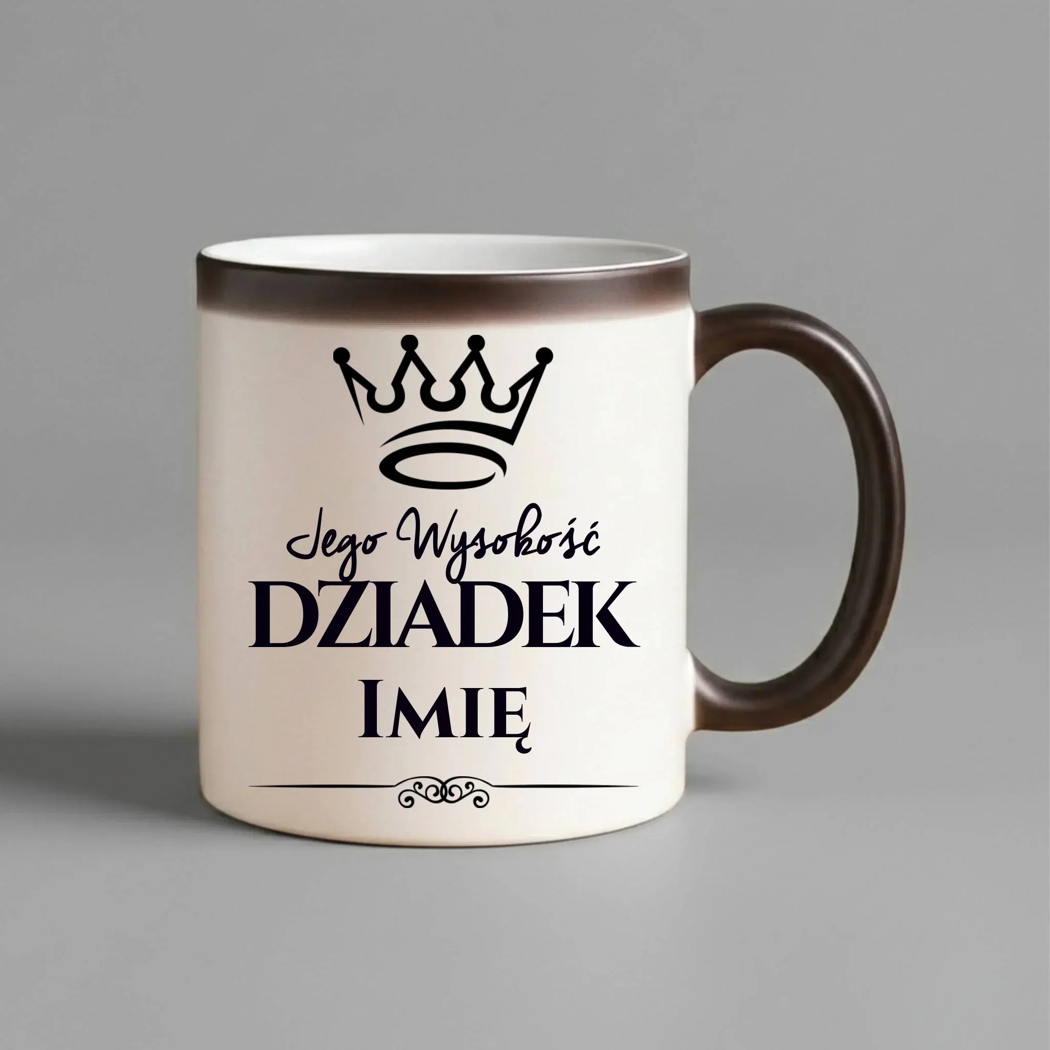 Kubek magiczny dla dziadka - Jego Wysokość dziadek - personalizowany D11 - StoryCups.pl
