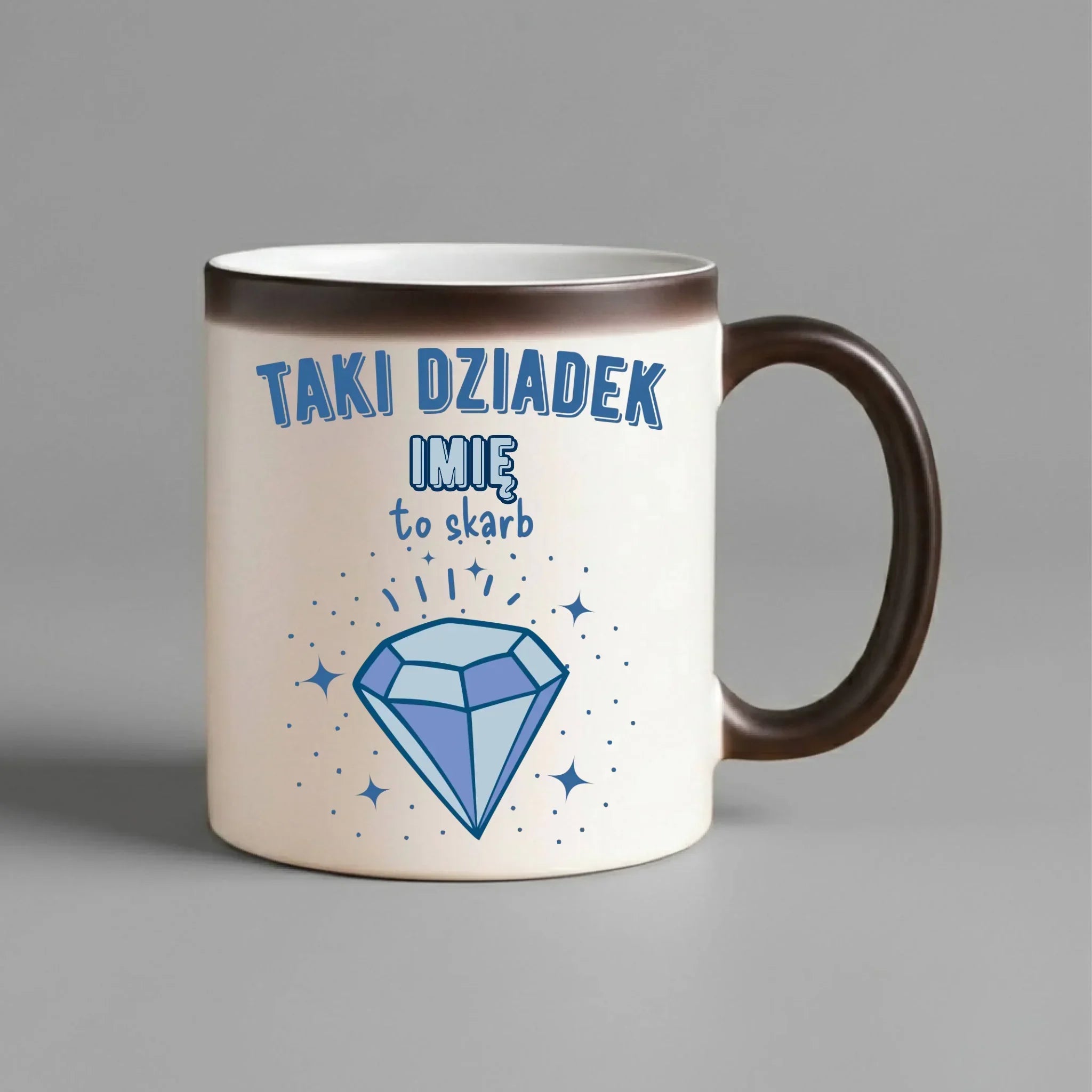 Kubek magiczny dla dziadka - Taki Dziadek to skarb - personalizowany D06 - StoryCups.pl