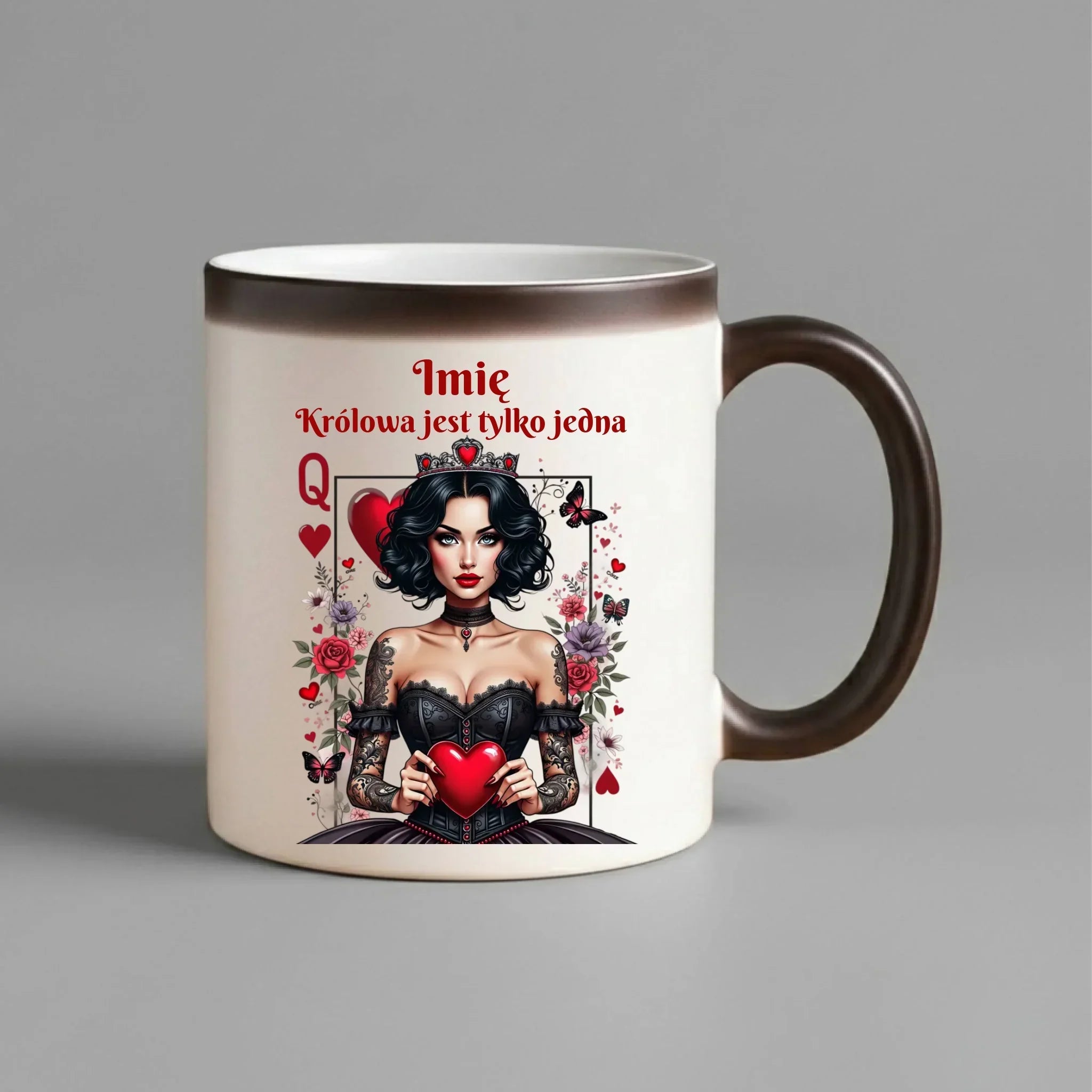 Kubek magiczny dla niej - Królowa jest tylko jedna - personalizowany W46 - StoryCups.pl
