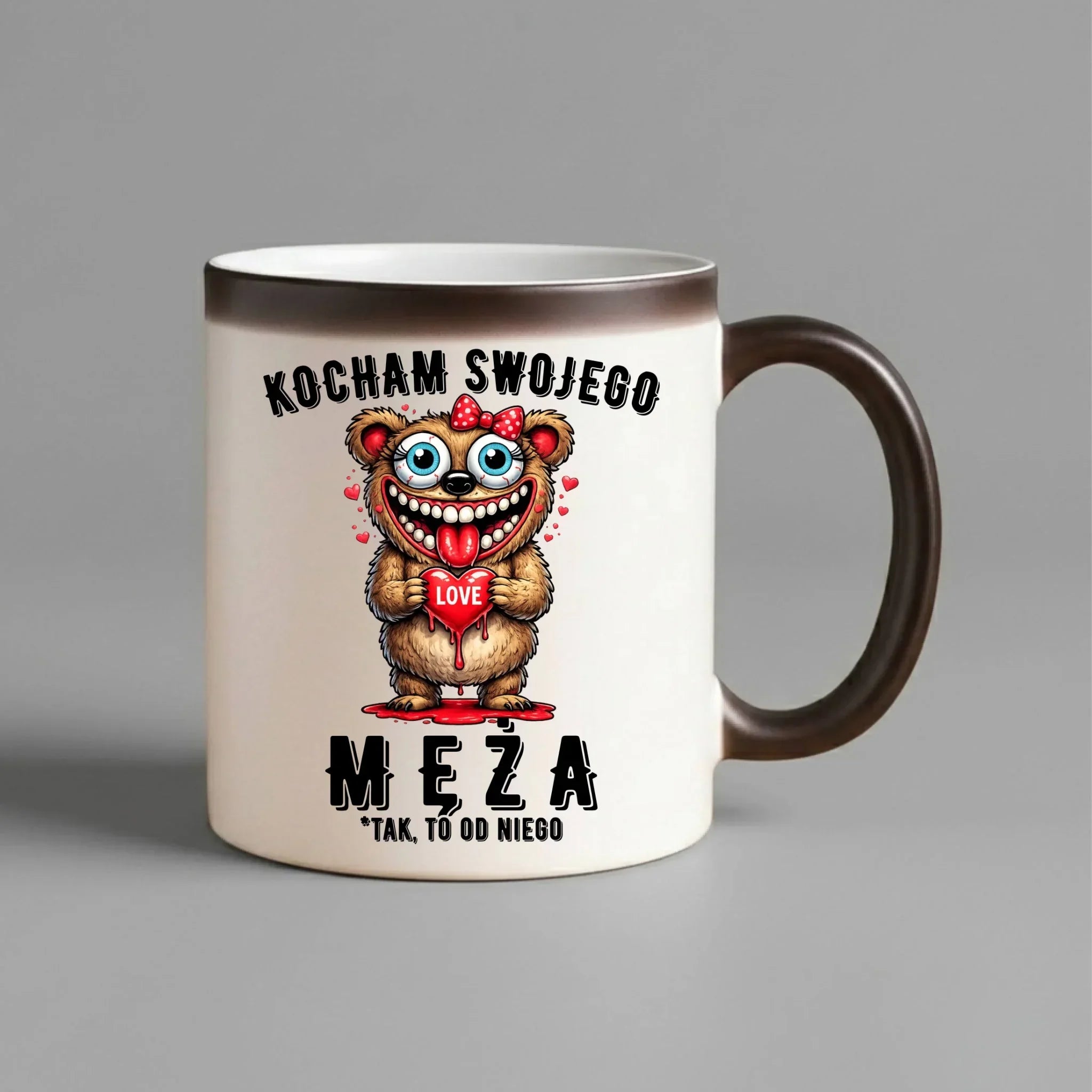 Kubek magiczny dla żony - Kocham swojego męża W22 - StoryCups.pl