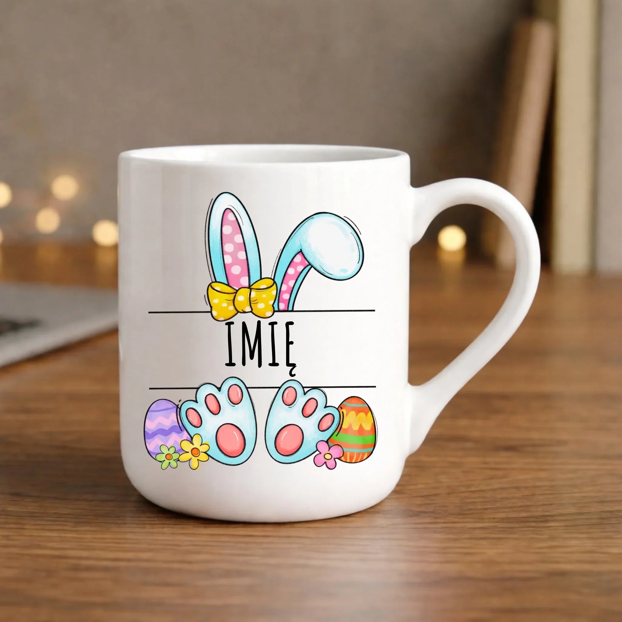 Kubek elegant na Wielkanoc - Zajączek - personalizowany WN15 - StoryCups.pl