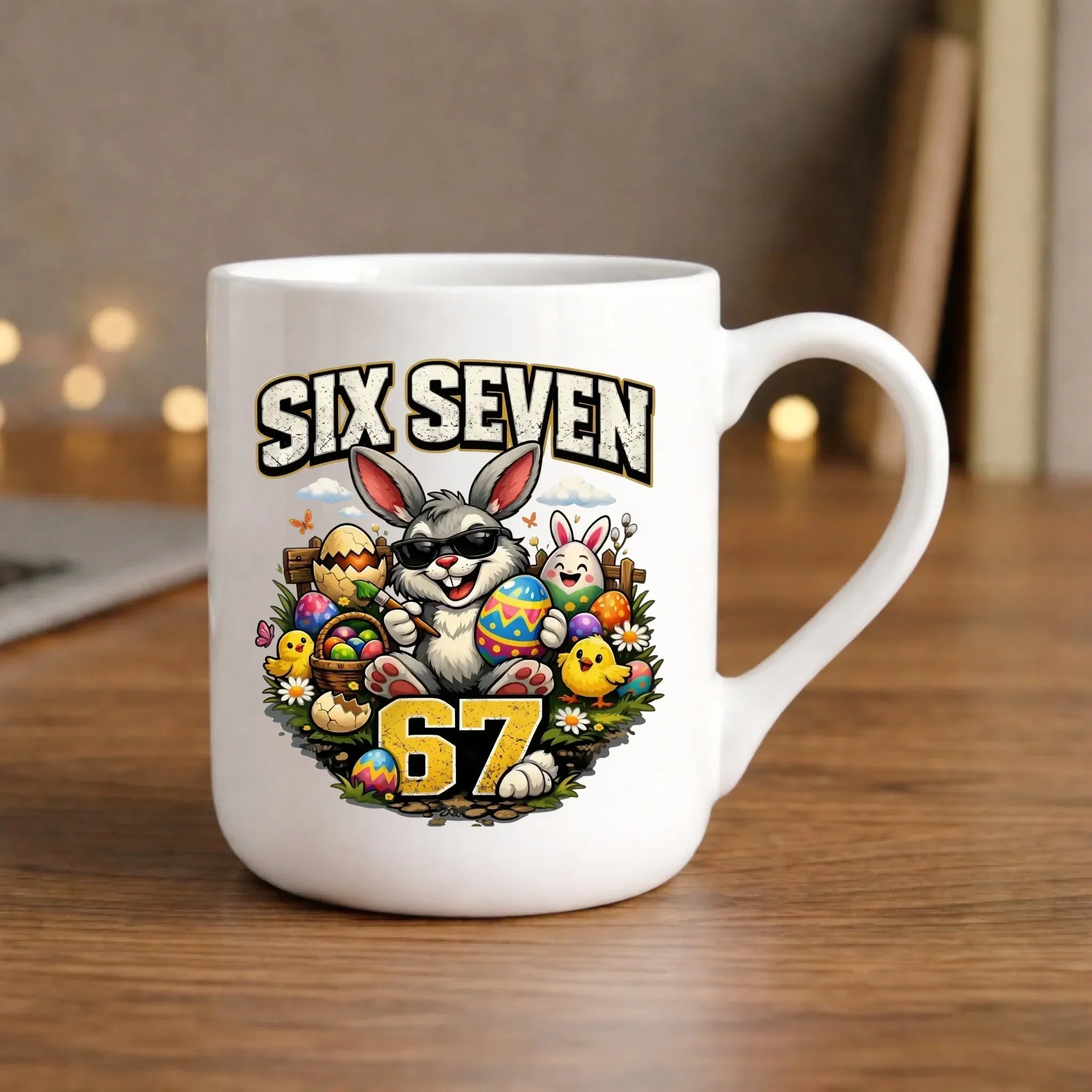 Kubek elegant wielkanocny - Zając Six Seven 67 WN10 - StoryCups.pl