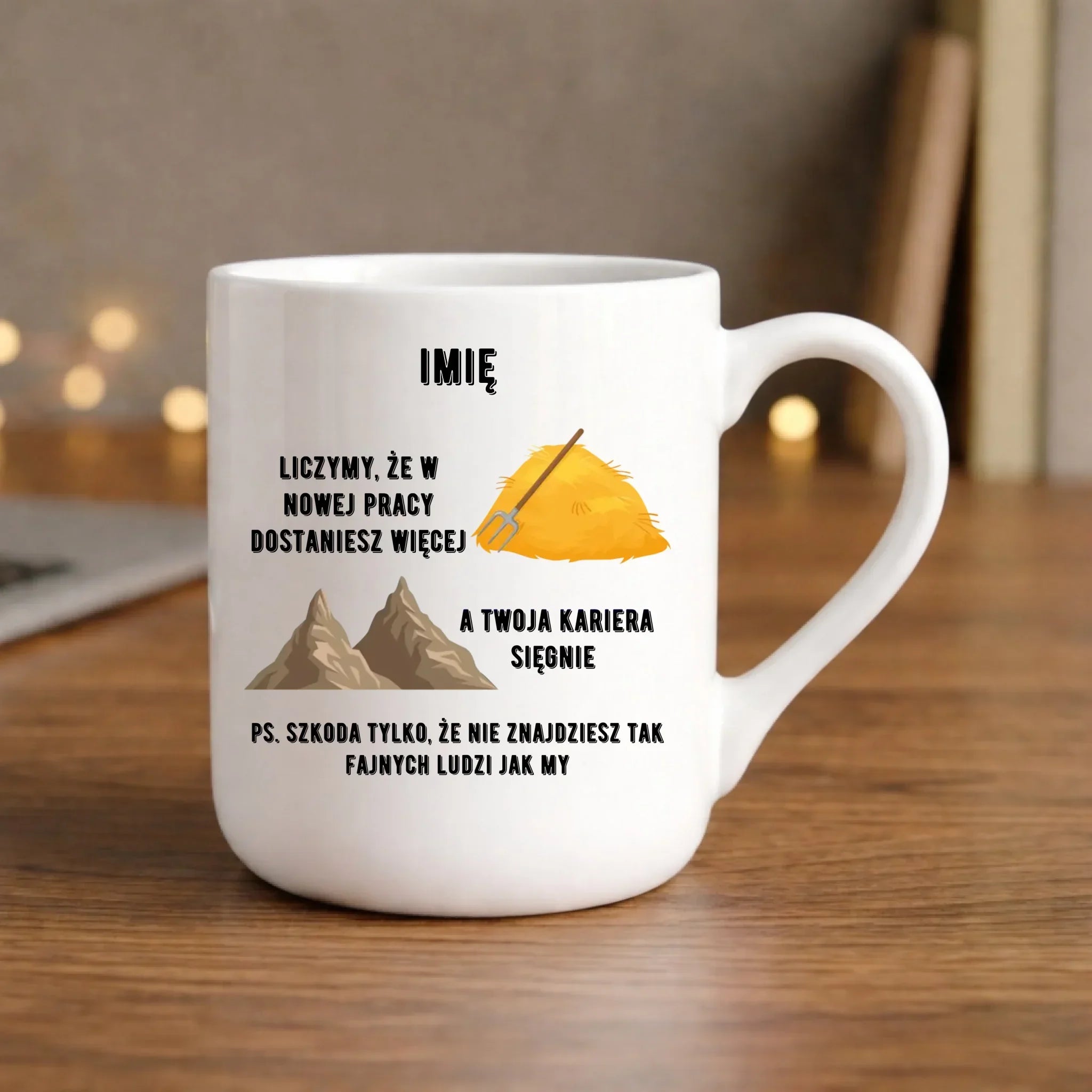 Kubek elegant na odejście z pracy - Nie znajdziesz tak fajnych ludzi jak my - personalizowany OP04 - StoryCups.pl
