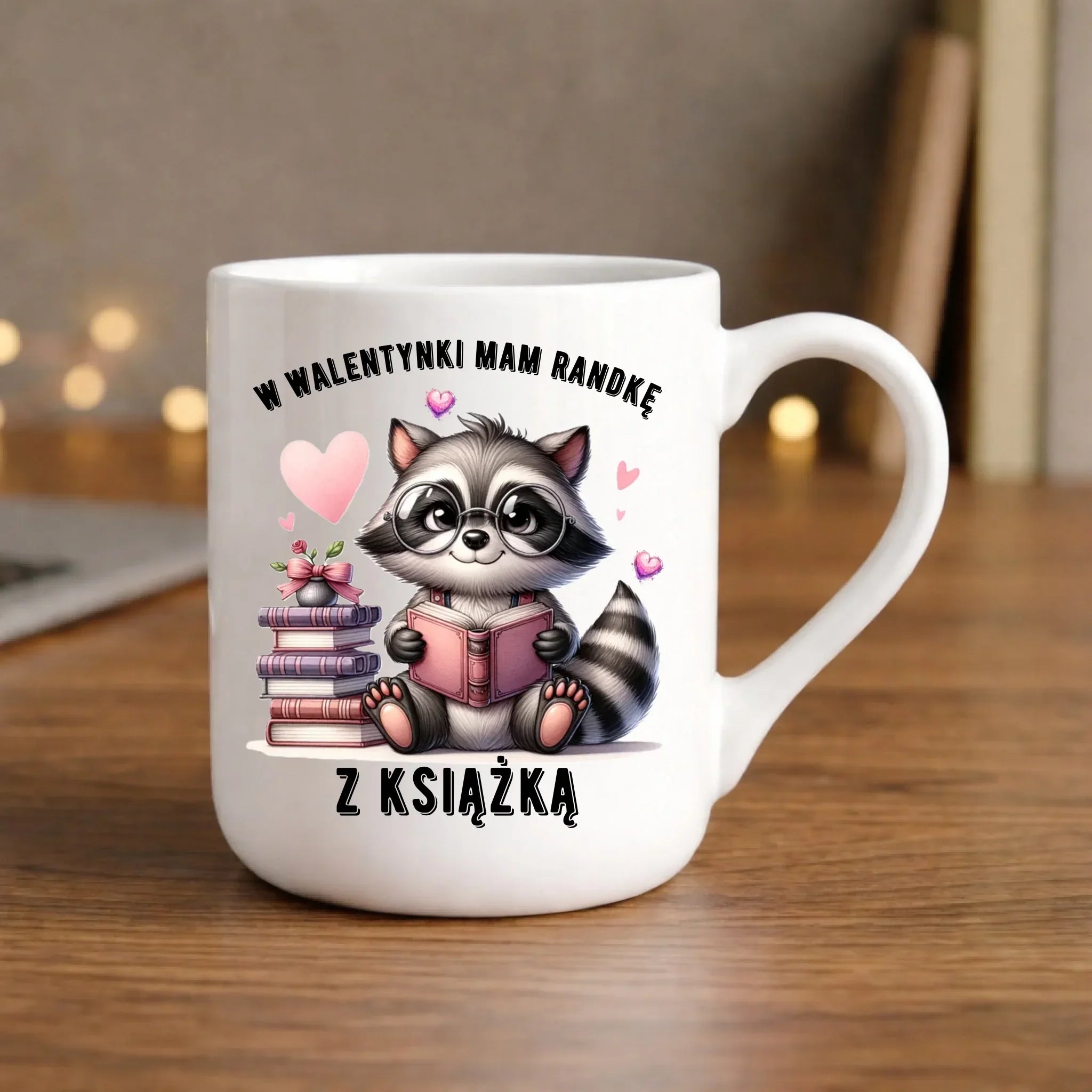 Kubek elegant na Walentynki dla mola książkowego – Mam randkę z książką W20 - StoryCups.pl