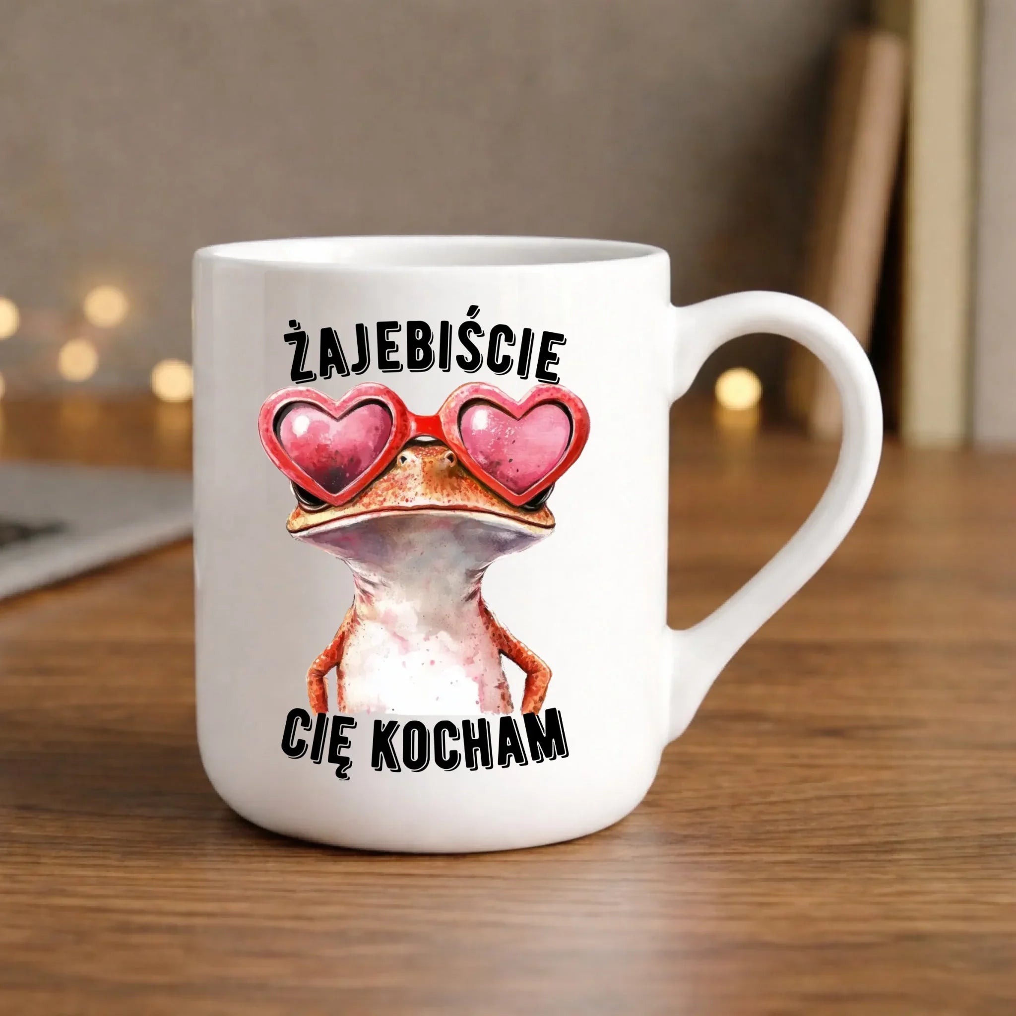 Kubek elegant dla par - Żajebiście Cię Kocham Żaba W17 - StoryCups.pl