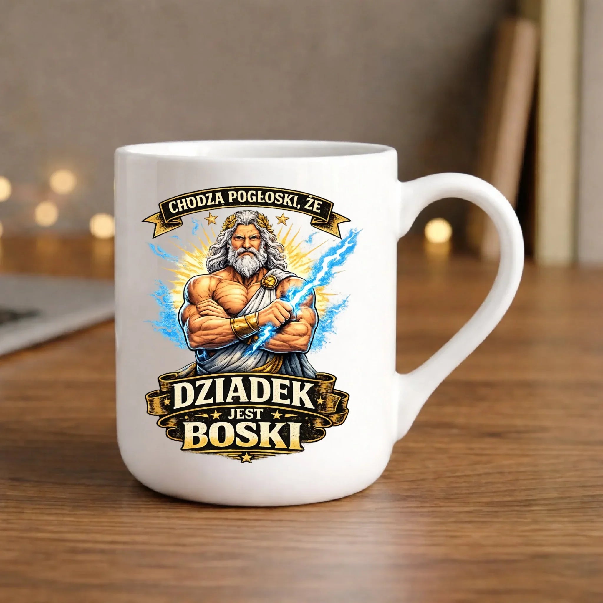 Kubek elegant dla dziadka - Chodzą pogłoski, że dziadek jest boski D16 - StoryCups.pl