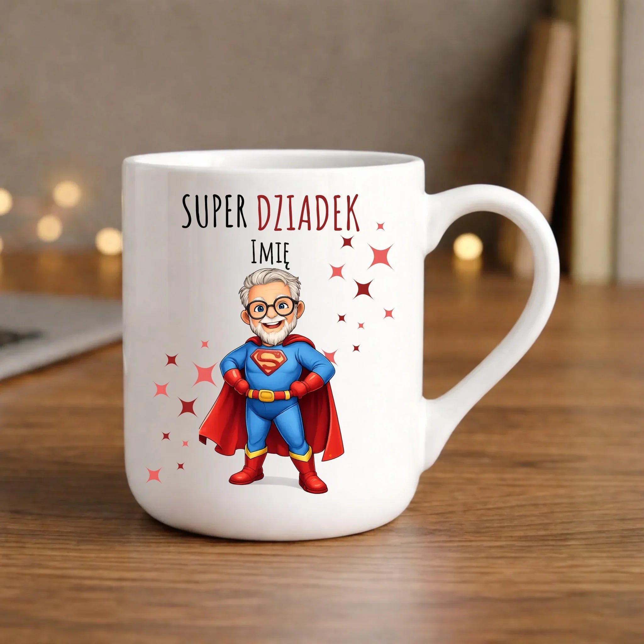 Kubek elegant dla dziadka - Super Dziadek - personalizowany D02 - StoryCups.pl
