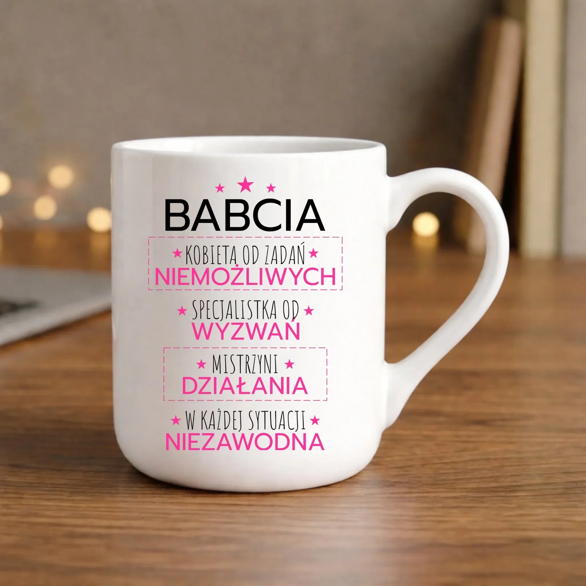 Kubek elegant dla babci - Babcia kobieta od zadań niemożliwych B30 - StoryCups.pl