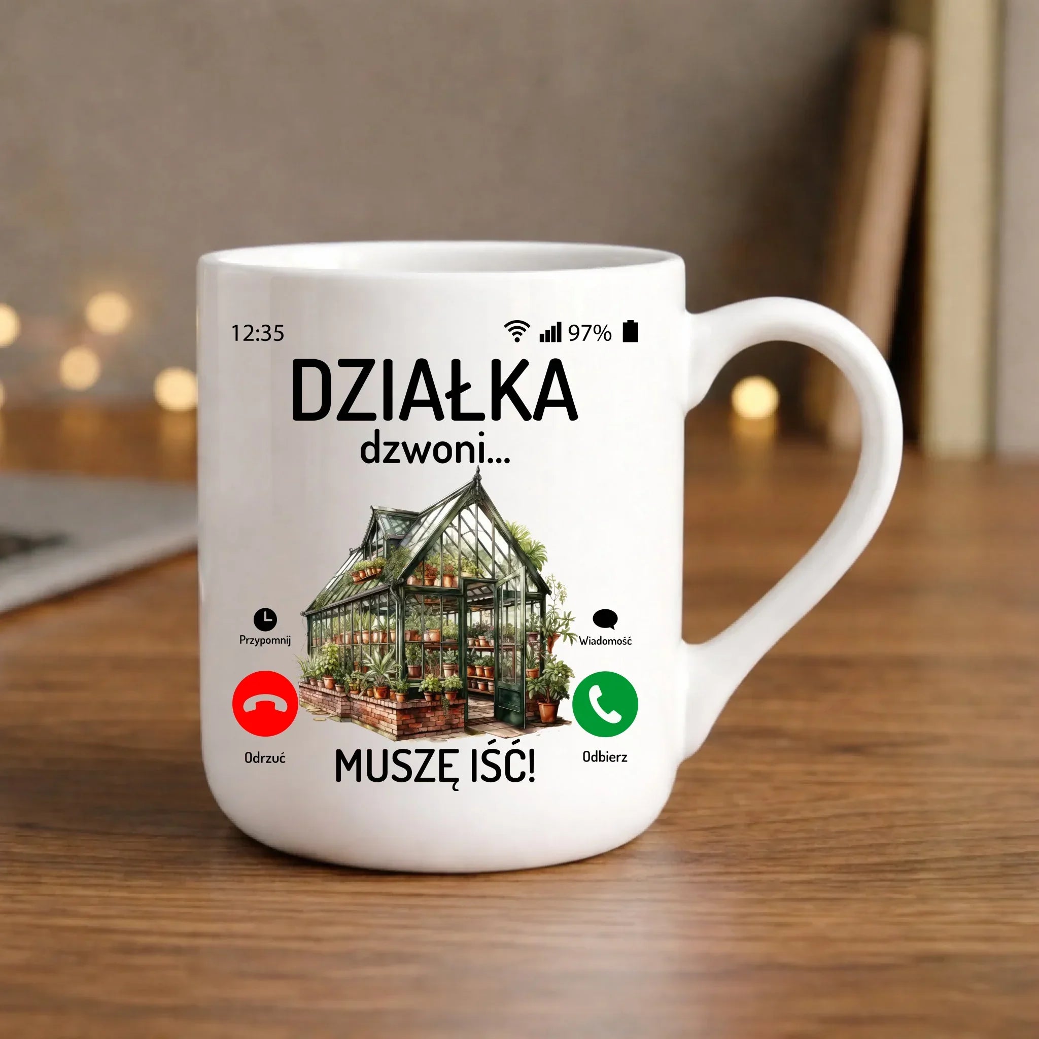 Kubek elegant dla babci - Działka dzwoni muszę iść B41 - StoryCups.pl