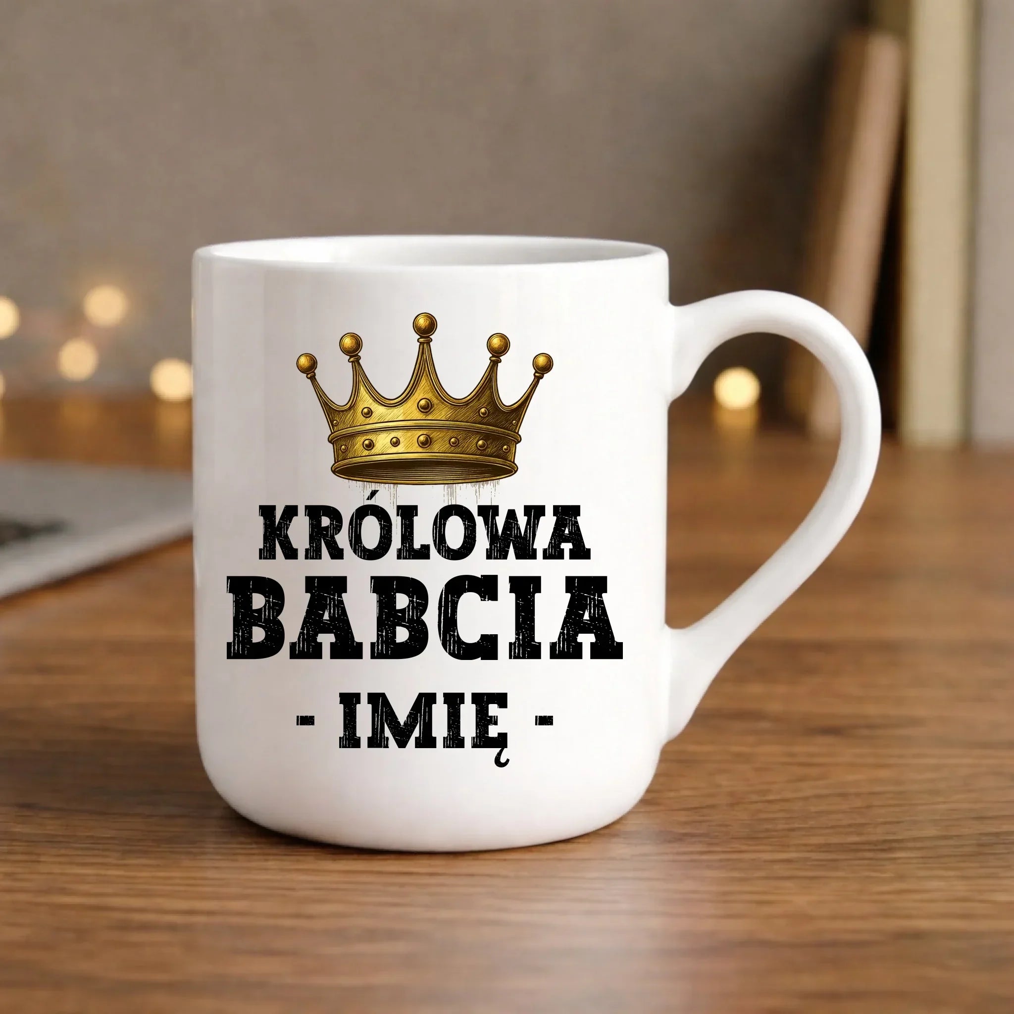Kubek elegant dla babci - Królowa Babcia - personalizowany B17 - StoryCups.pl