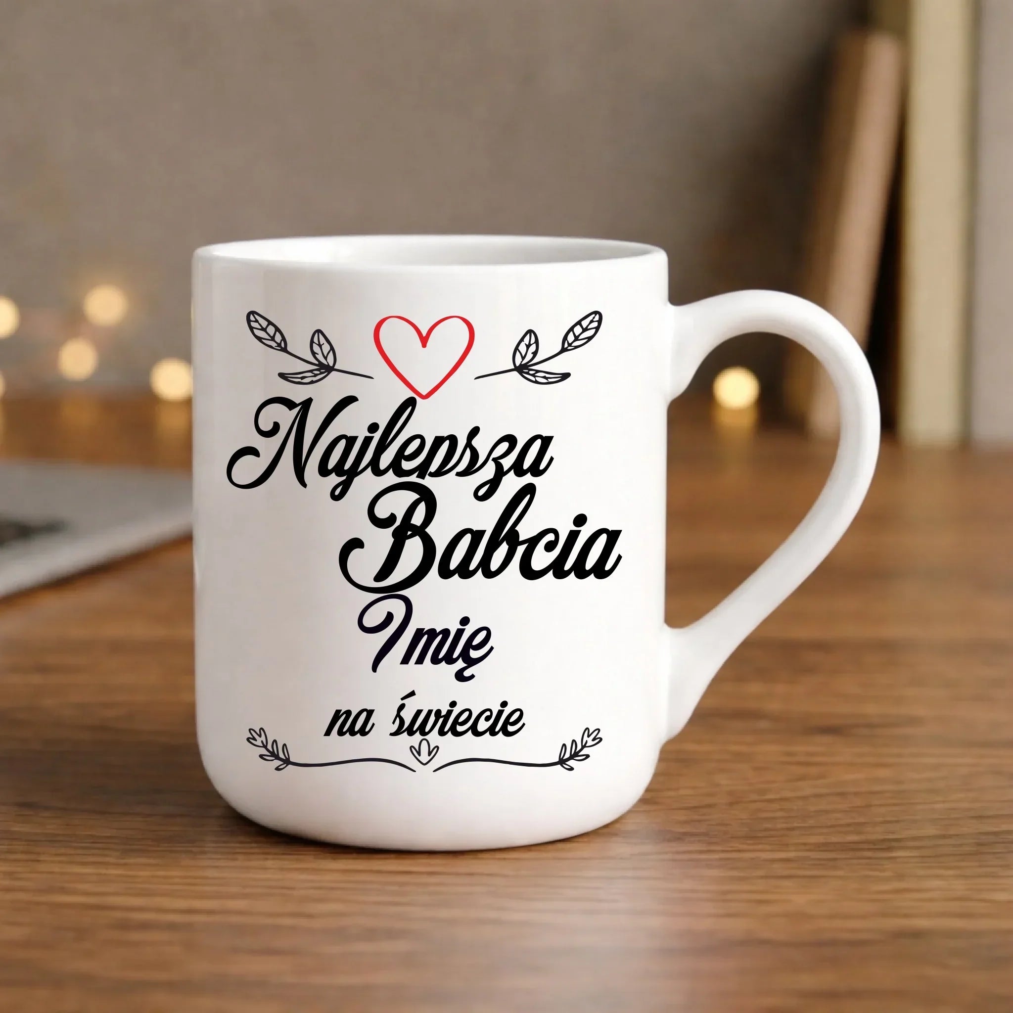 Kubek elegant dla babci - Najlepsza Babcia na Świecie - personalizowany B12 - StoryCups.pl