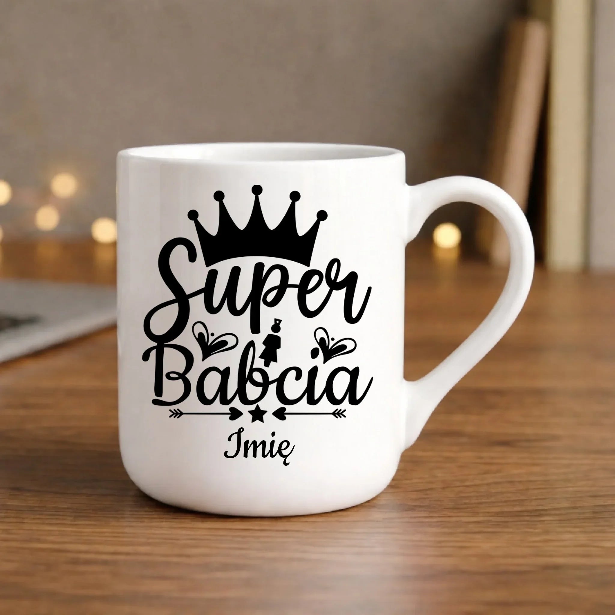 Kubek elegant dla babci - Super Babcia - personalizowany B03 - StoryCups.pl
