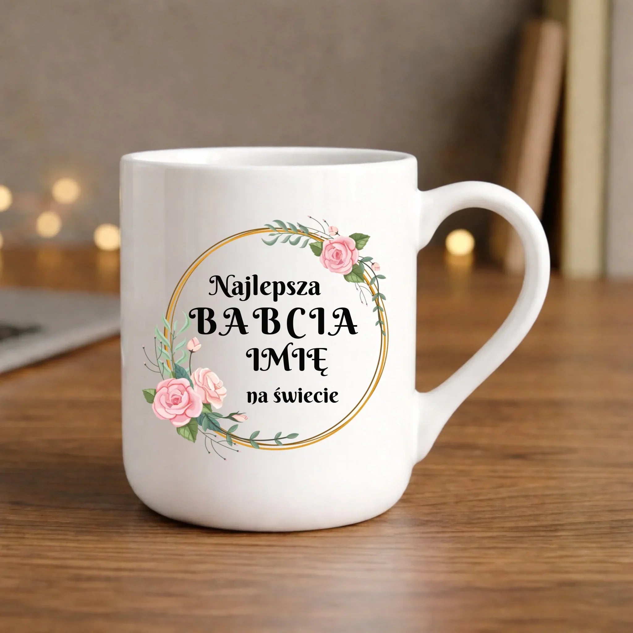 Kubek elegant dla babci - Najlepsza babcia na Świecie - personalizowany B04 - StoryCups.pl