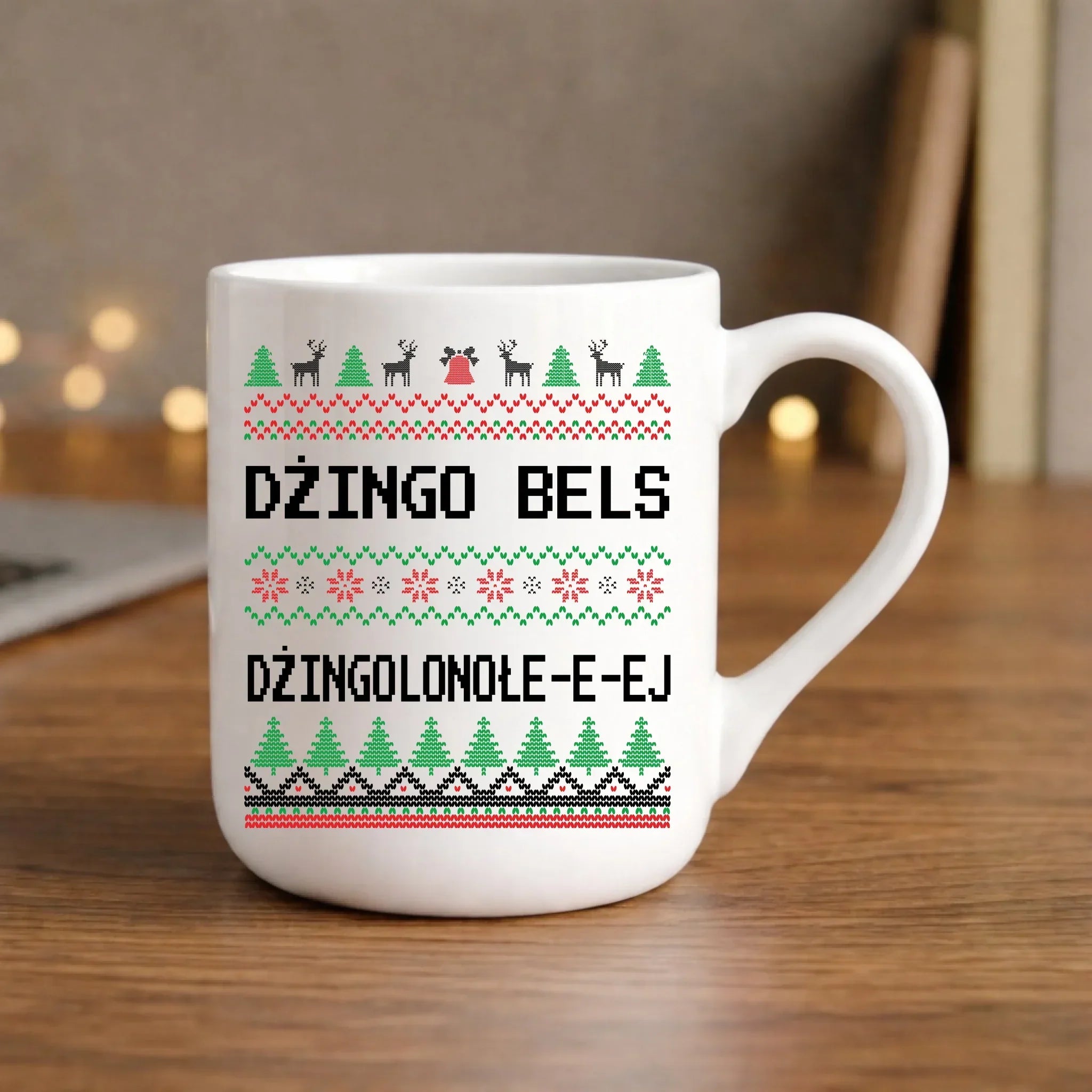 Kubek elegant świąteczny - prezent na Święta - Dżingo bels BN11 - StoryCups.pl
