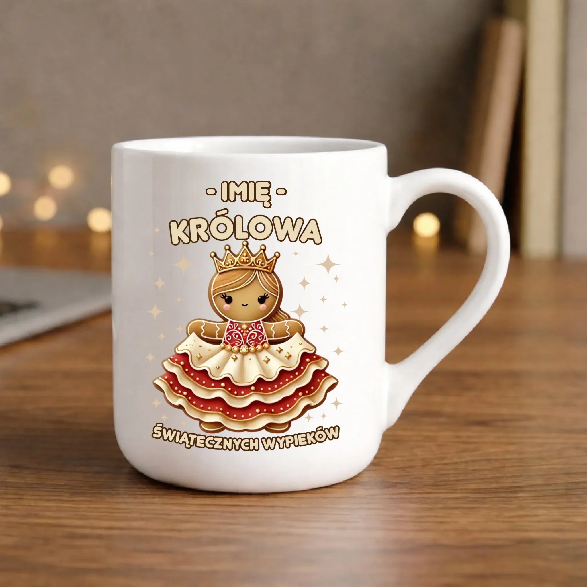 Kubek elegant świąteczny - Królowa świątecznych wypieków - personalizowany BN28 - StoryCups.pl