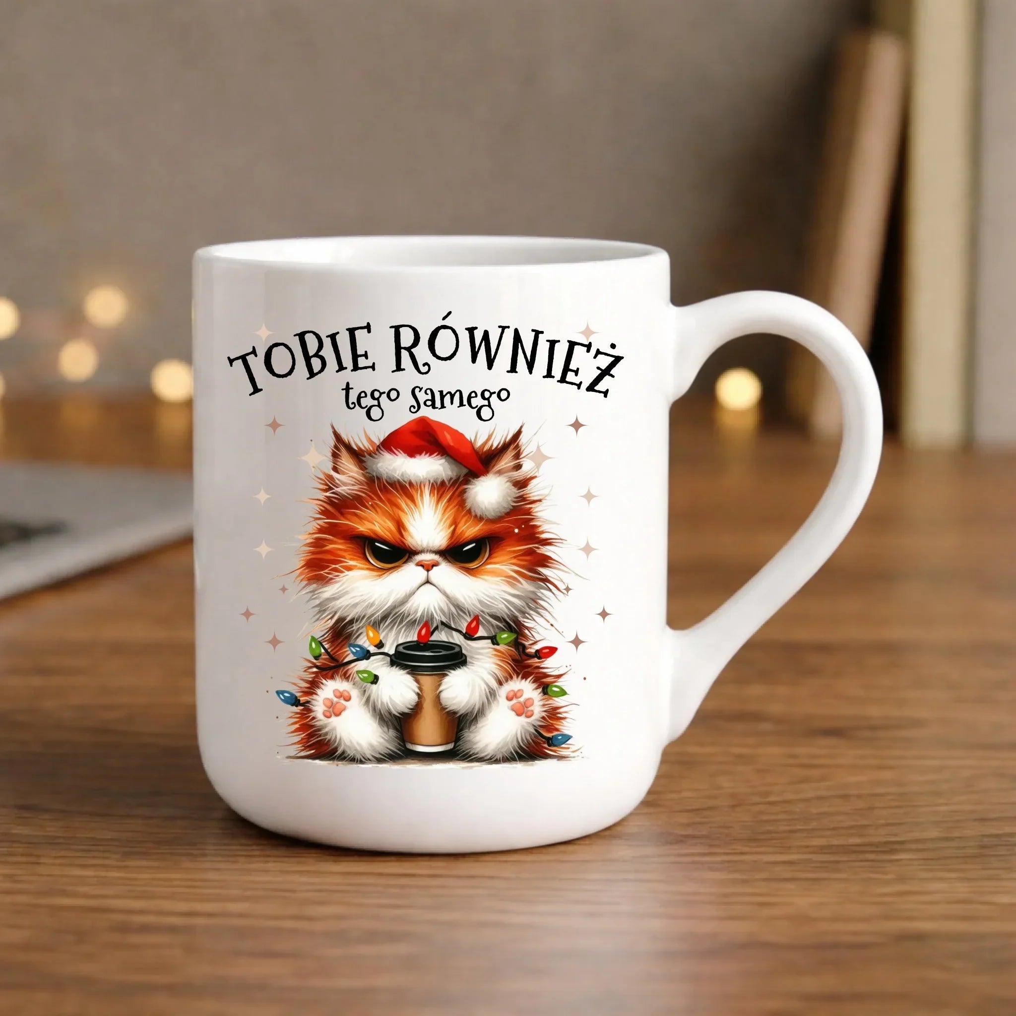 Kubek elegant świąteczny - Grumpy Cat Tobie również tego samego BN32 - StoryCups.pl