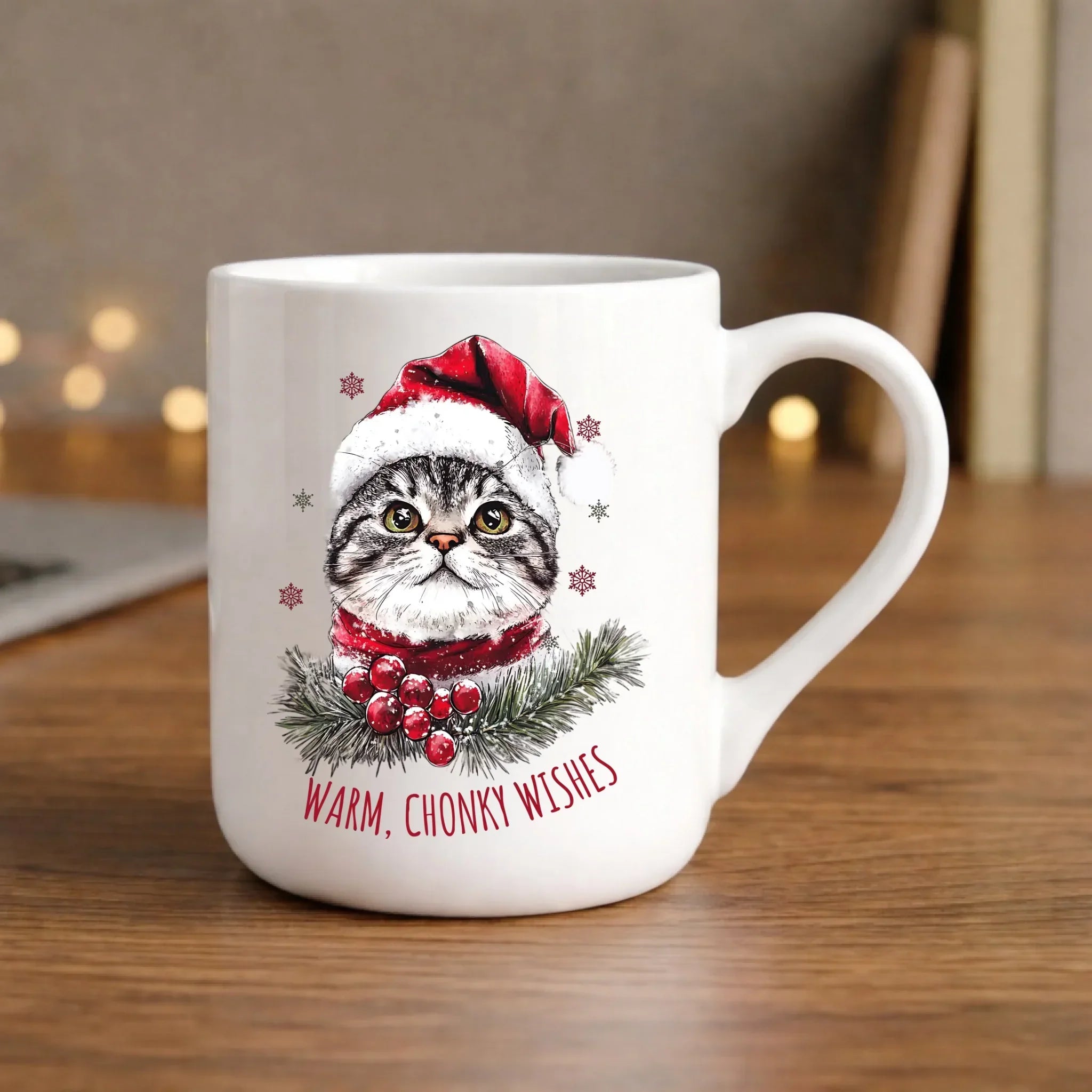 Kubek elegant świąteczny - Warm, Chonky Wishes BN36 - StoryCups.pl