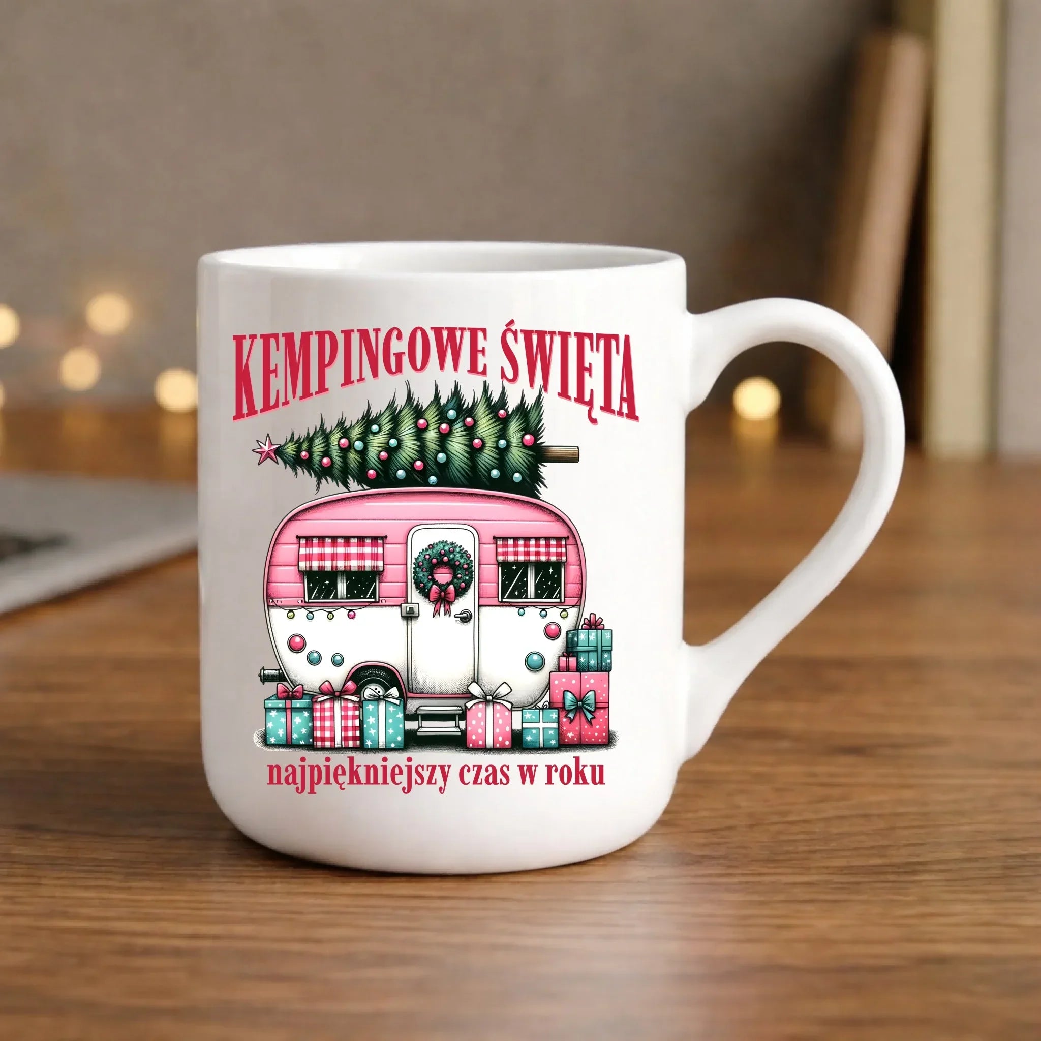 Kubek elegant świąteczny - Kamper Kempingowe Święta BN40 - StoryCups.pl