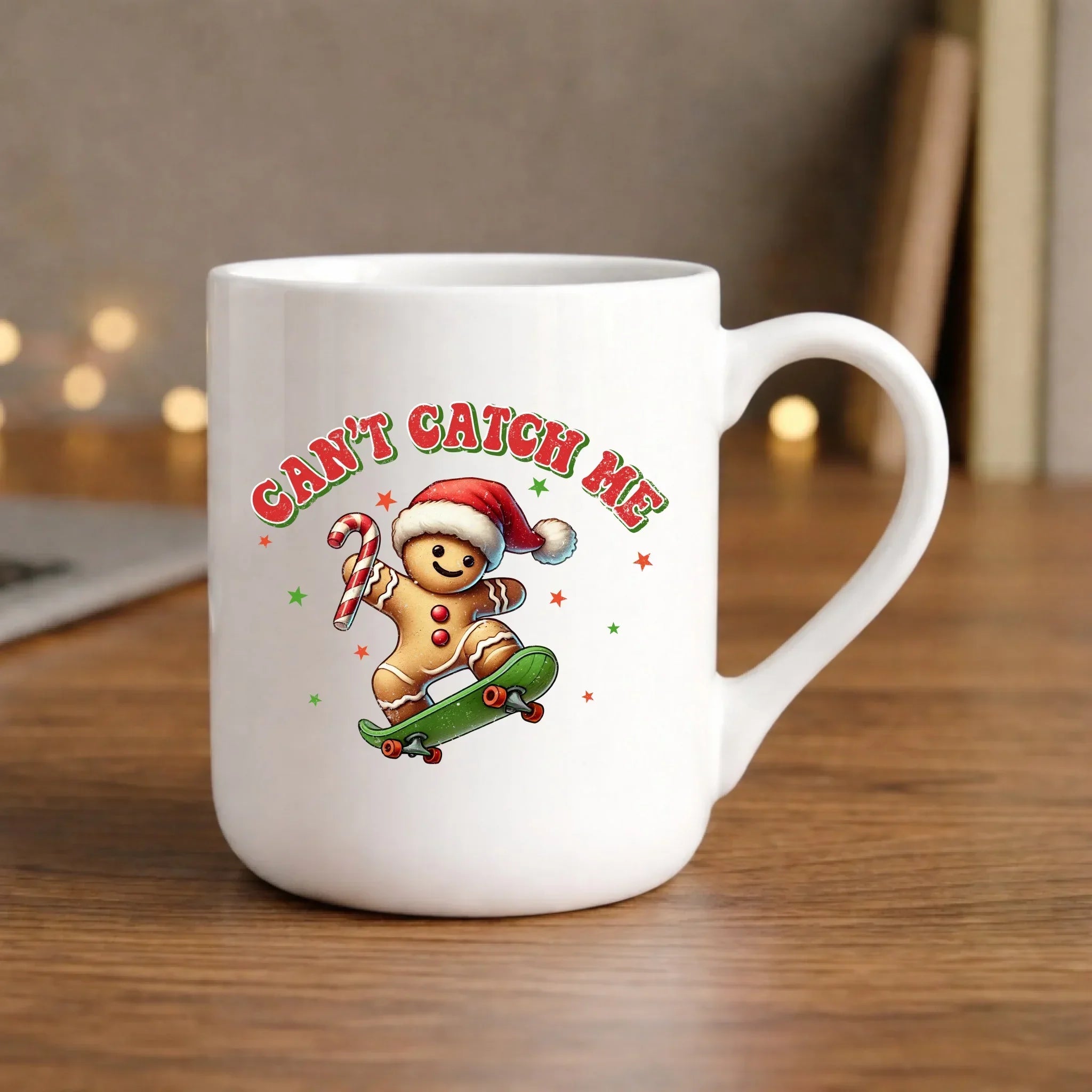 Kubek elegant świąteczny - Piernik na deskorolce Can't catch me BN45 - StoryCups.pl