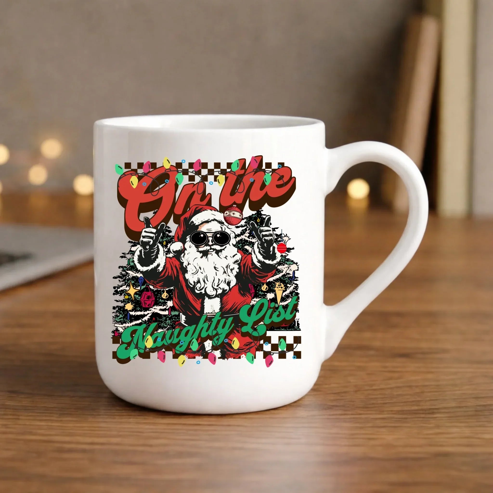 Kubek elegant świąteczny - On the Naughty List BN50 - StoryCups.pl