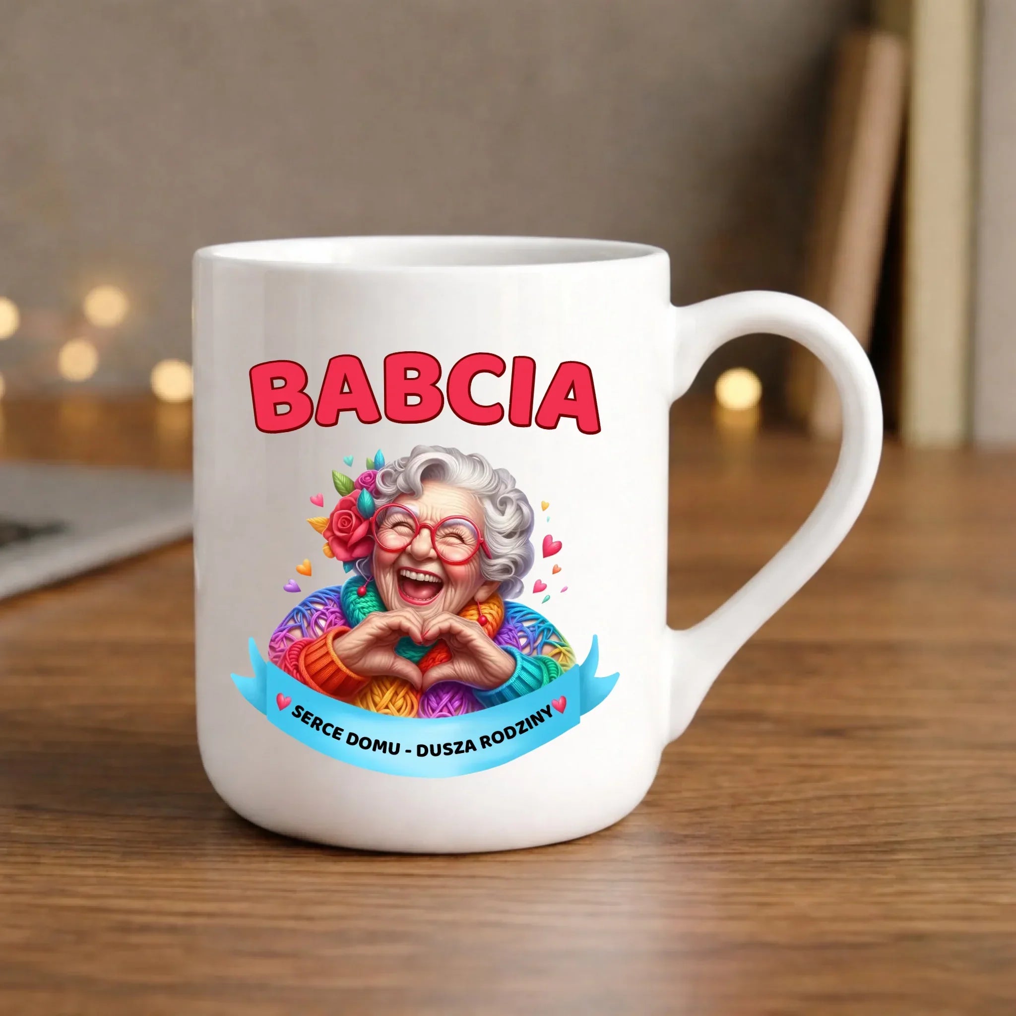 Kubek elegant dla babci - Babcia serce domu dusza rodziny B25 - StoryCups.pl