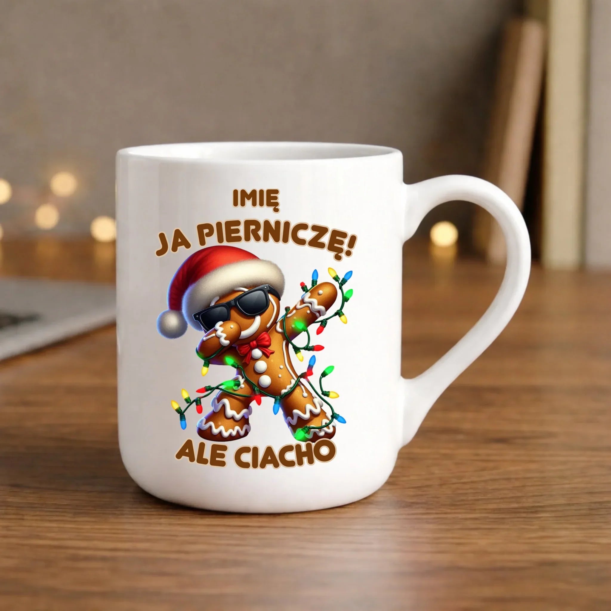 Kubek elegant świąteczny - Piernik Ja pierniczę ale ciacho - personalizowany BN94 - StoryCups.pl