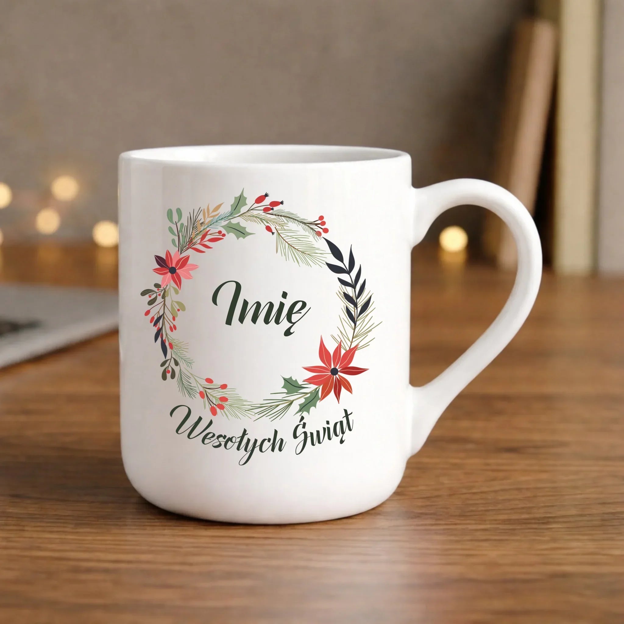 Kubek elegant świąteczny - Wesołych Świąt - personalizowany BN19 - StoryCups.pl