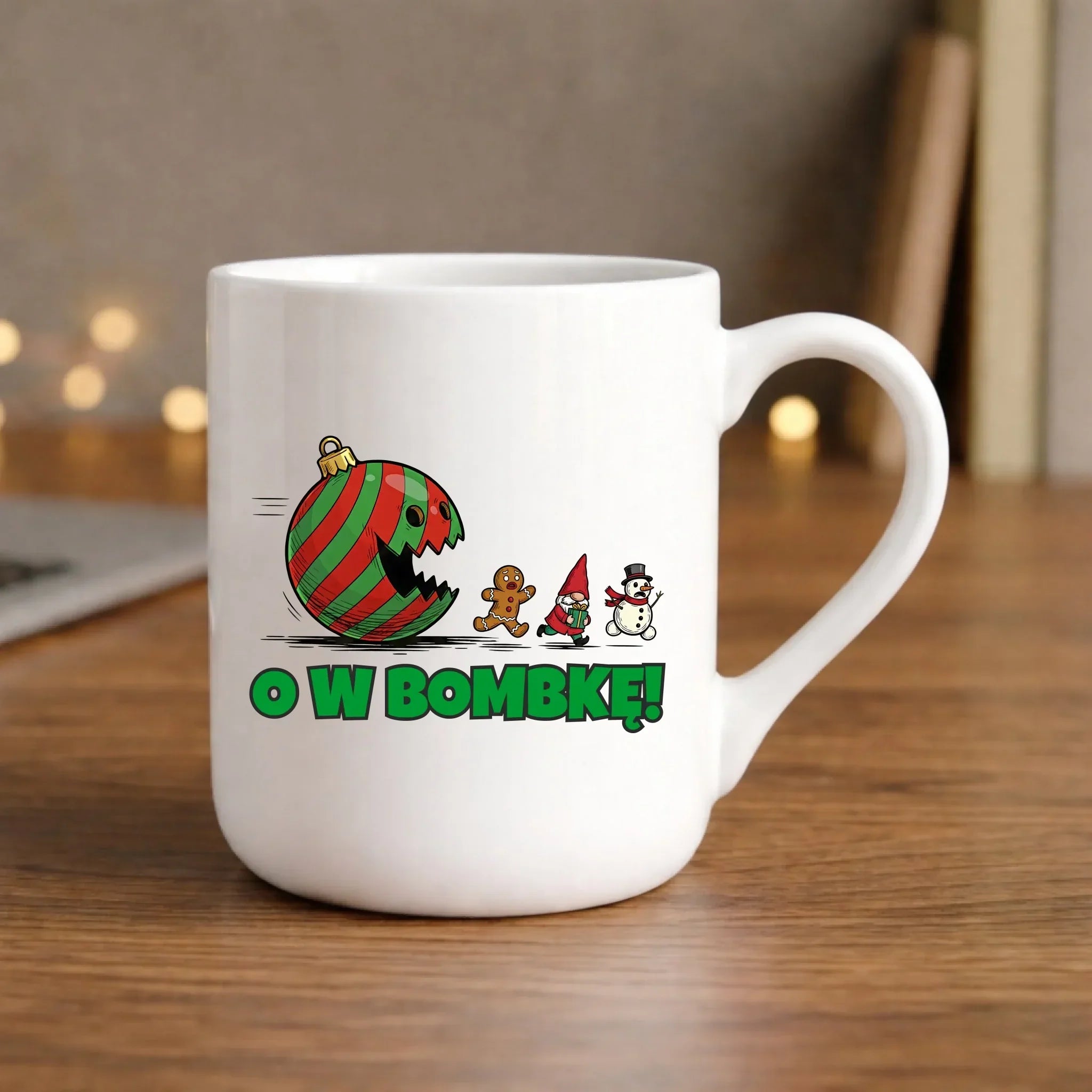 Kubek elegant świąteczny - O w bombkę BN142 - StoryCups.pl