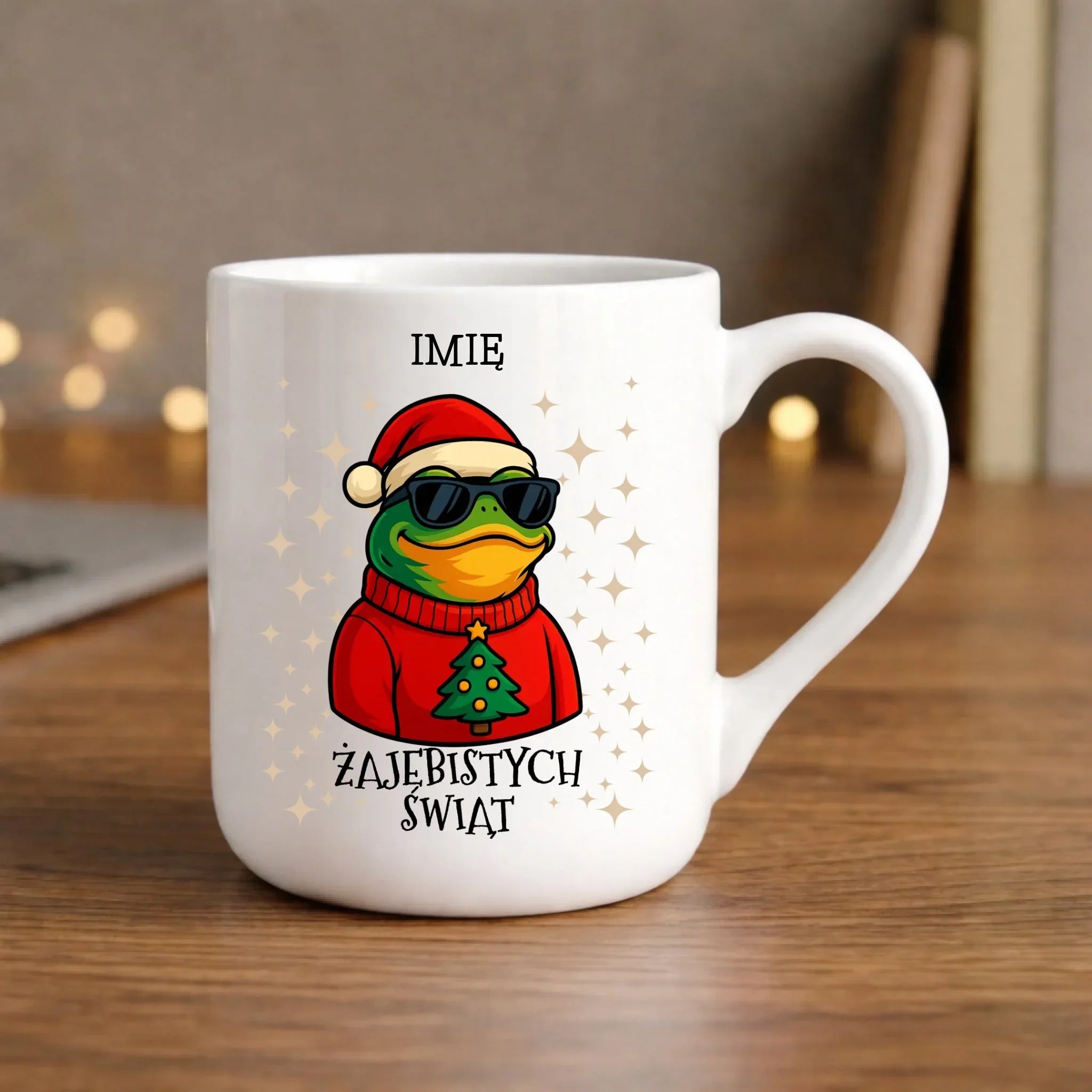 Kubek elegant świąteczny - Żajebistych Świąt - personalizowany BN144 - StoryCups.pl