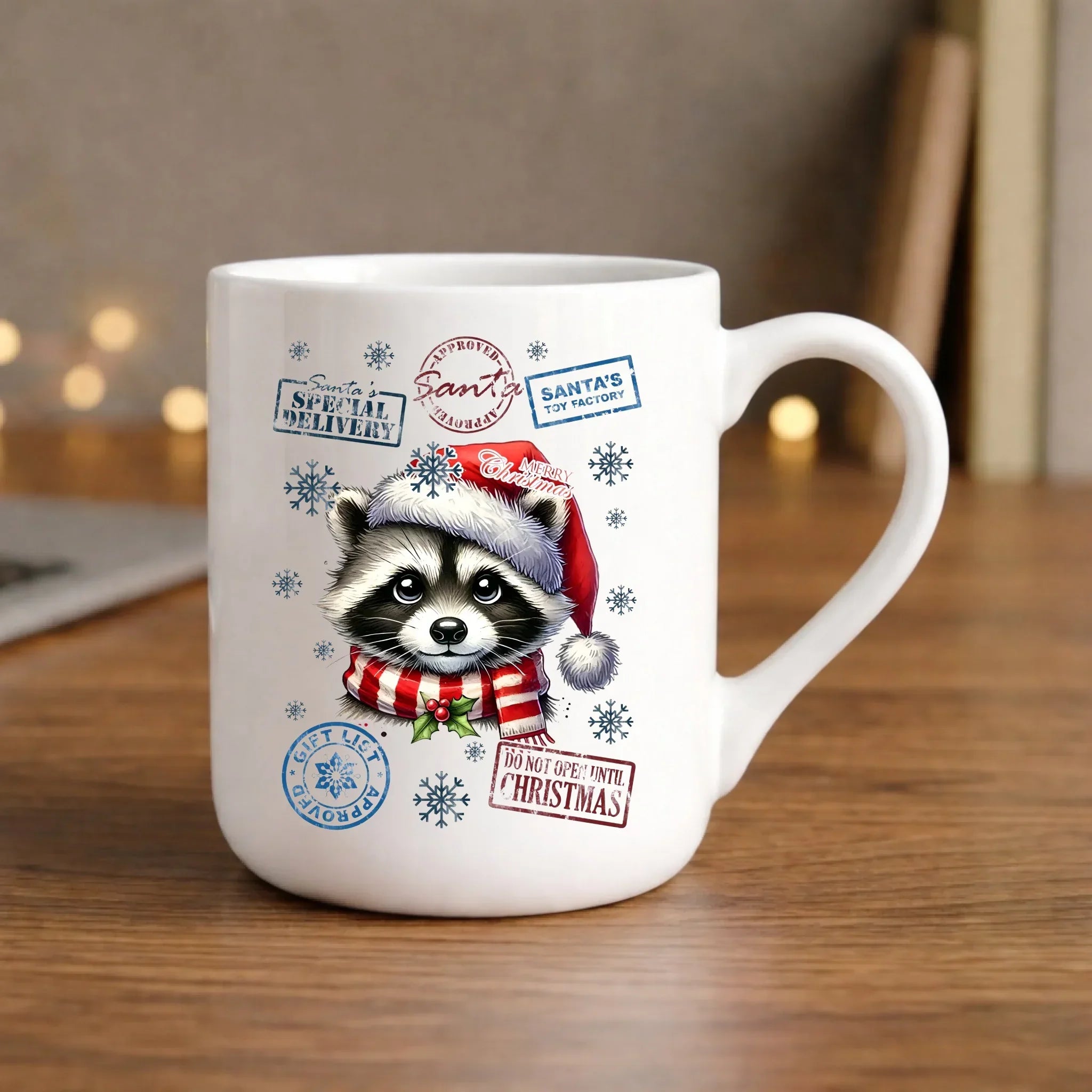 Kubek elegant świąteczny - Szop - Przesyłka od Mikołaja BN104 - StoryCups.pl