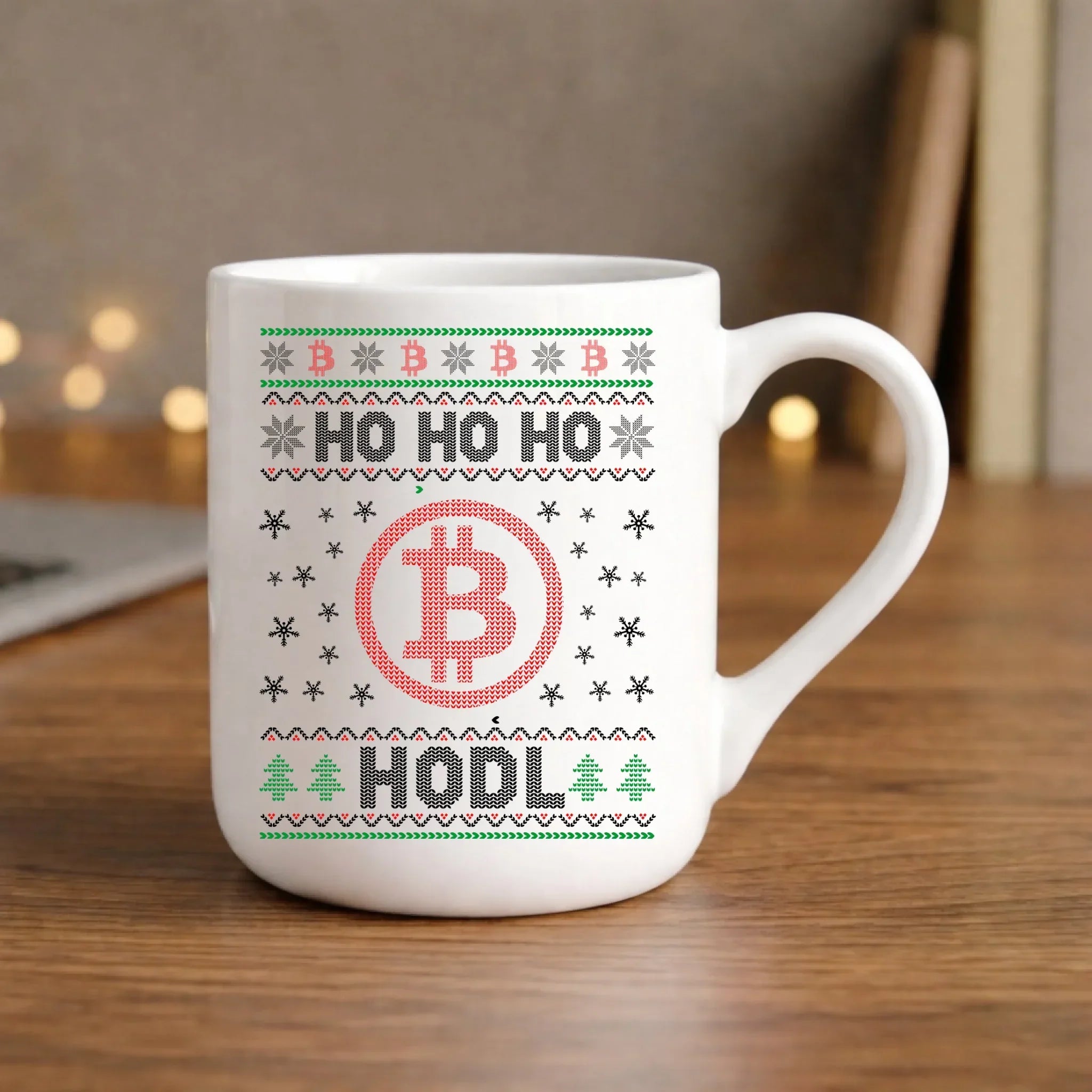 Kubek elegant świąteczny - Bitcoin - Ho Ho hodl BN103 - StoryCups.pl