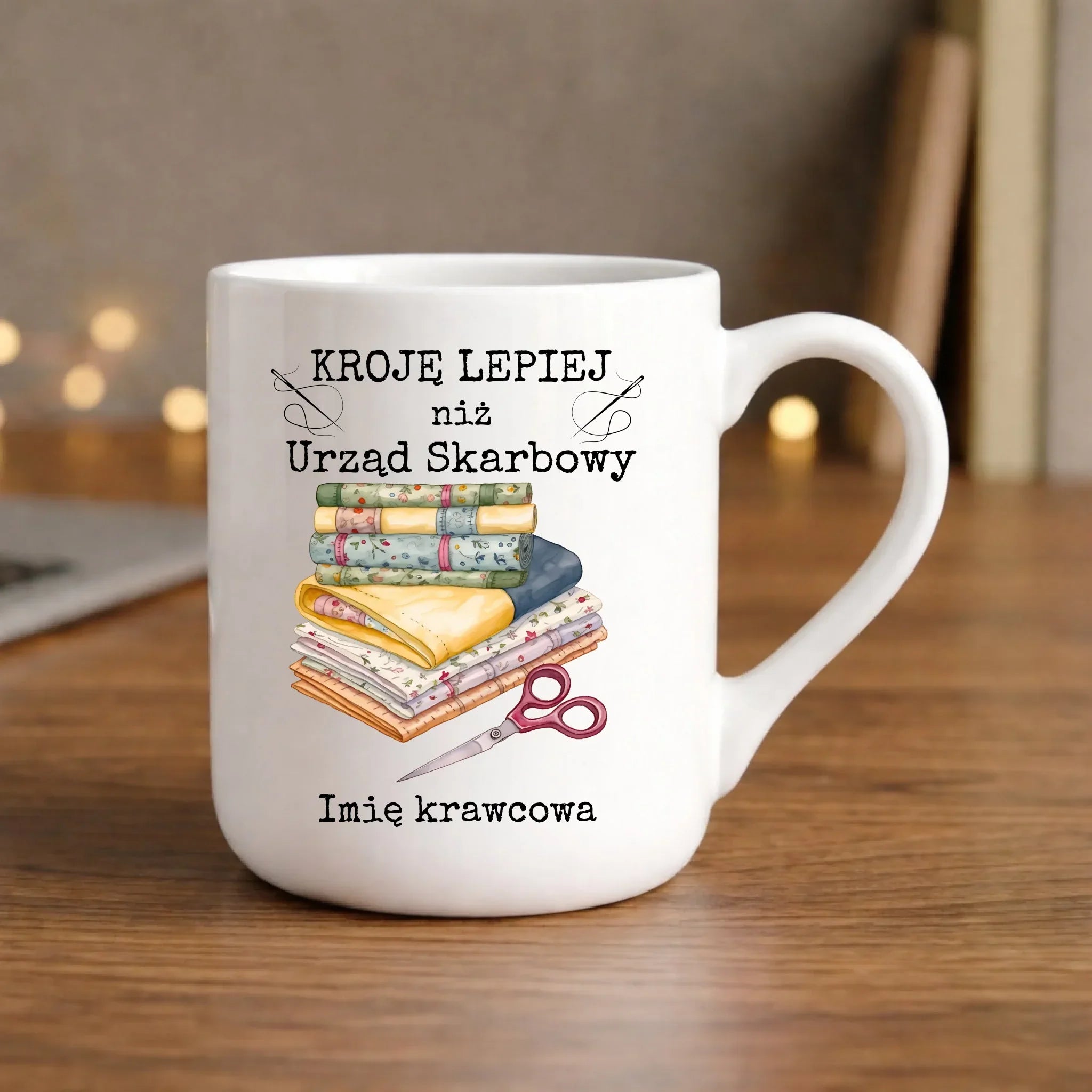 Kubek elegant szyciowy dla krawcowej - Kroję lepiej niż US - personalizowany HS33 - StoryCups.pl