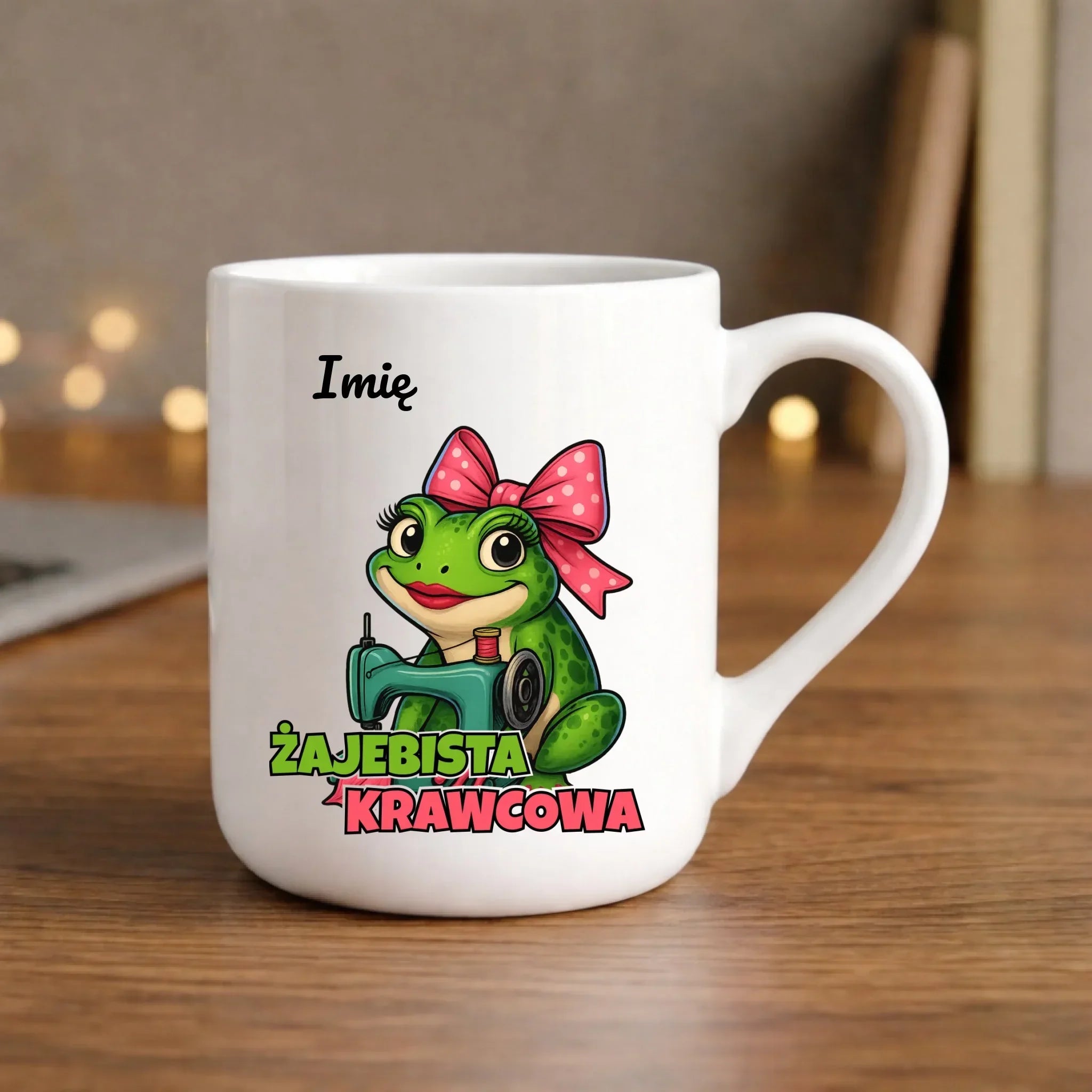 Kubek elegant szyciowy dla krawcowej - Żajebista Krawcowa - personalizowany HS32 - StoryCups.pl