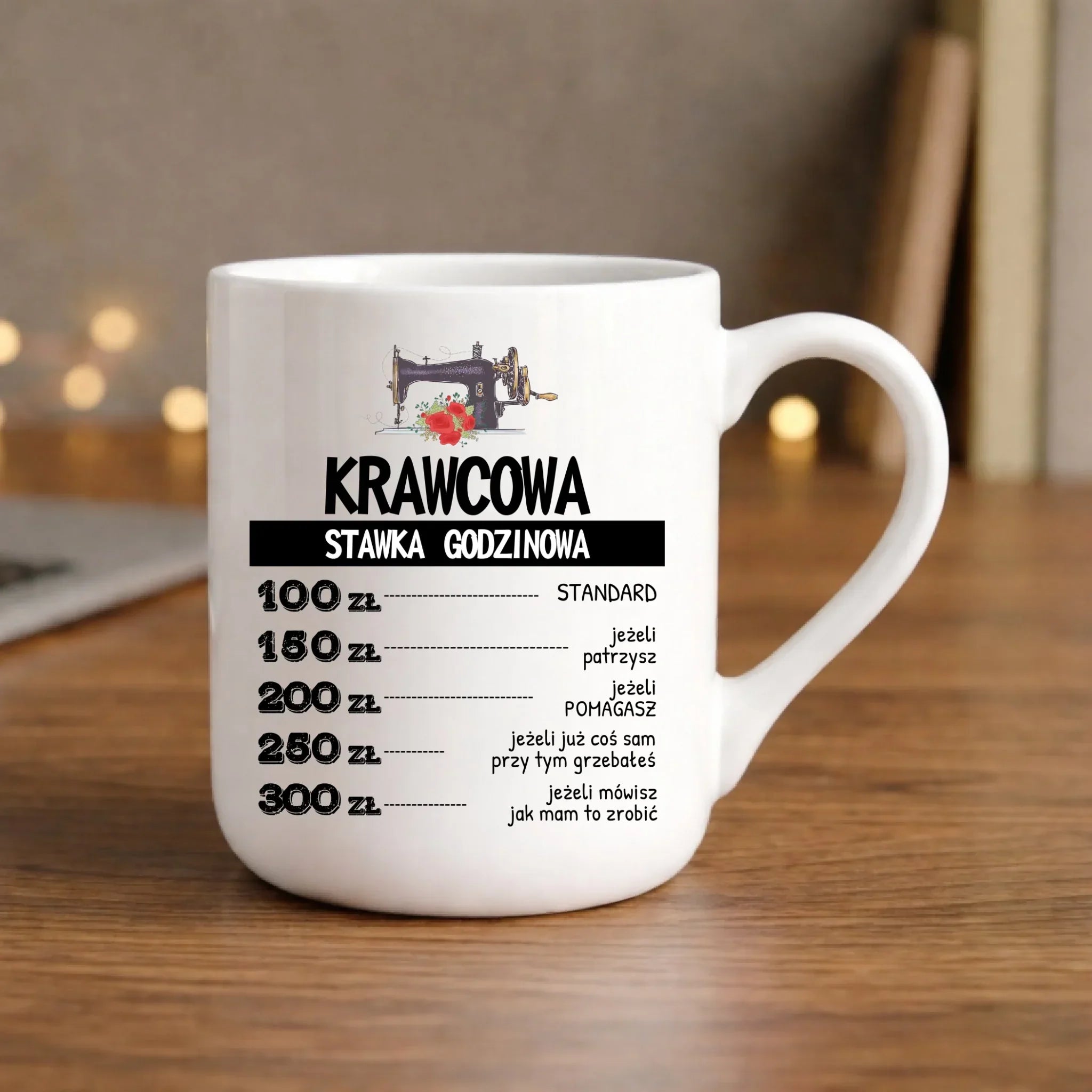 Kubek elegant szyciowy dla krawcowej - Stawka godzinowa HS26 - StoryCups.pl