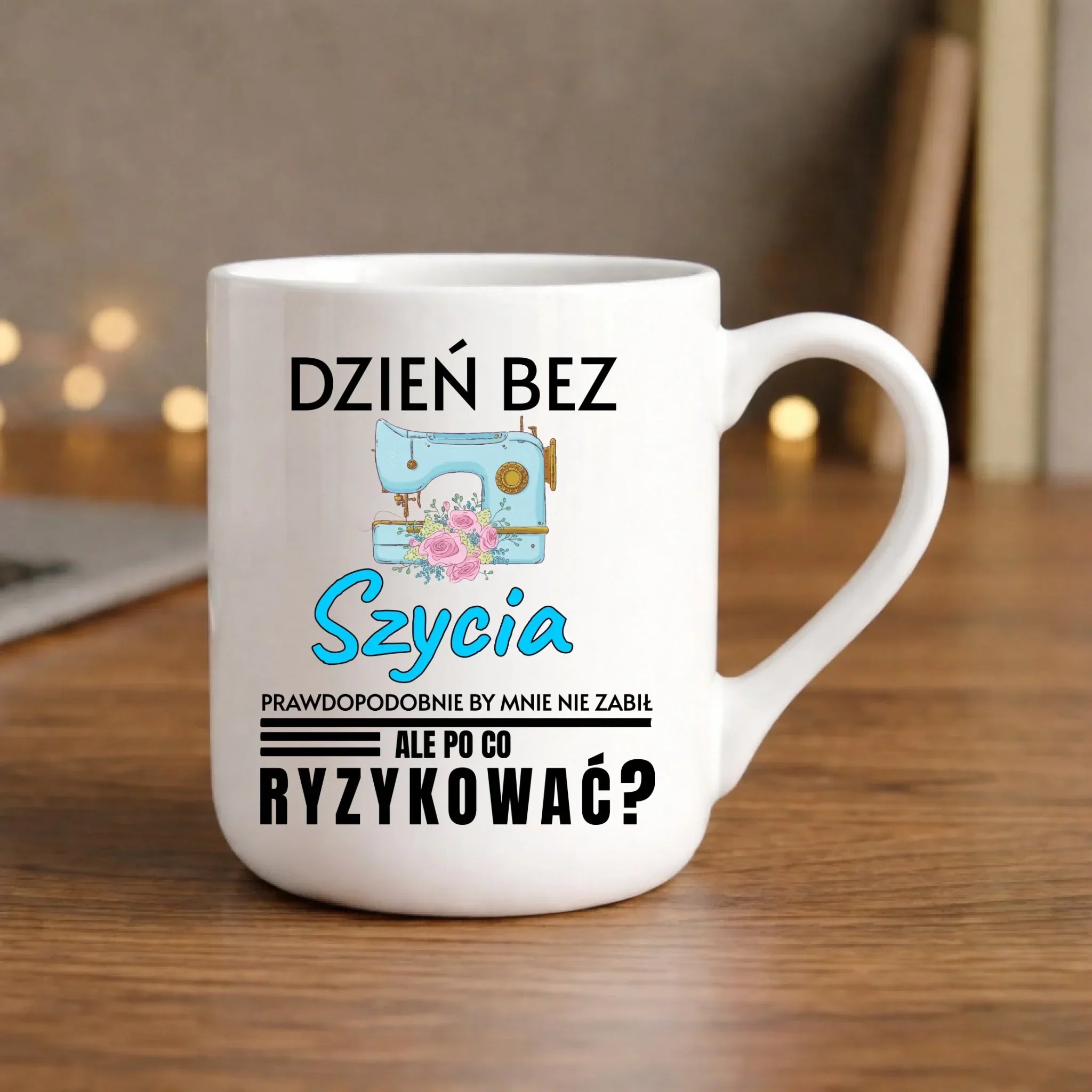 Kubek elegant szyciowy dla krawcowej - Dzień bez szycia HS24 - StoryCups.pl