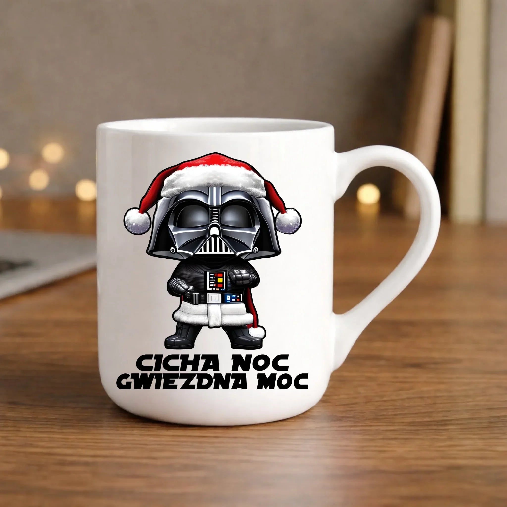 Kubek elegant dla fanów Gwiezdnych Wojen - Cicha noc, gwiezdna moc BN132 - StoryCups.pl