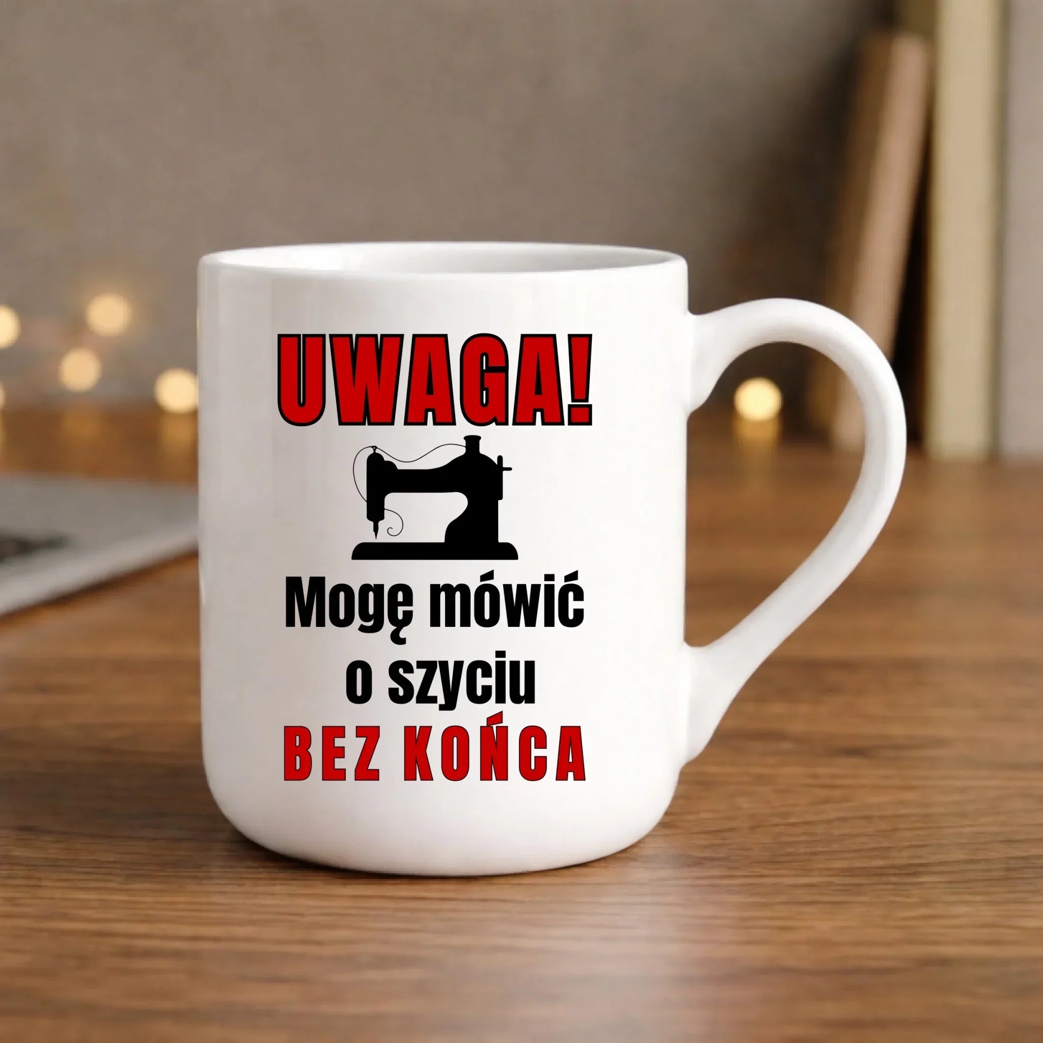 Kubek elegant szyciowy dla krawcowej - Mówić o szyciu bez końca HS19 - StoryCups.pl