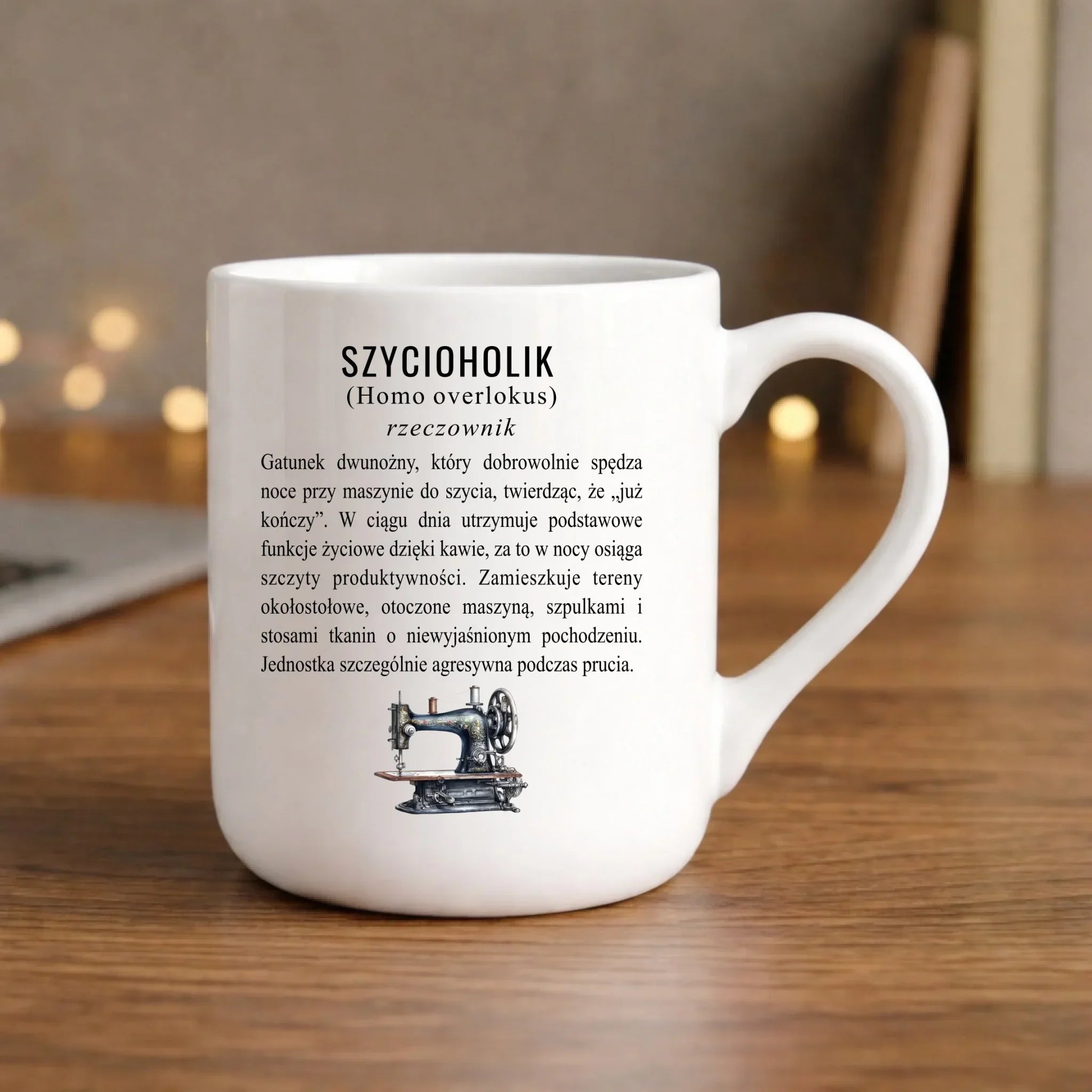 Kubek elegant szyciowy dla krawcowej - Szycioholik definicja HS10 - StoryCups.pl