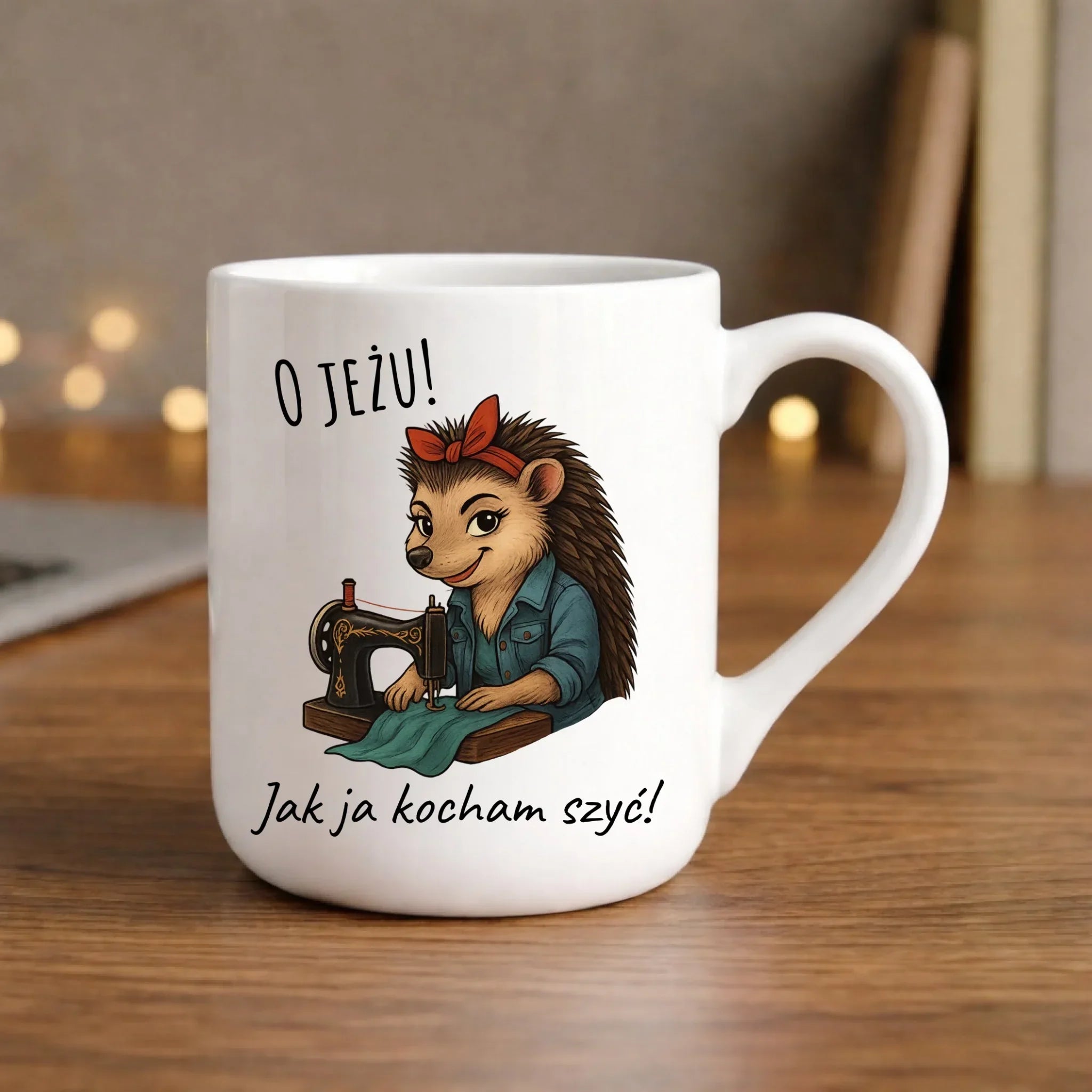 Kubek elegant szyciowy dla krawcowej - O JEŻU! Jak ja kocham szyć! HS09 - StoryCups.pl