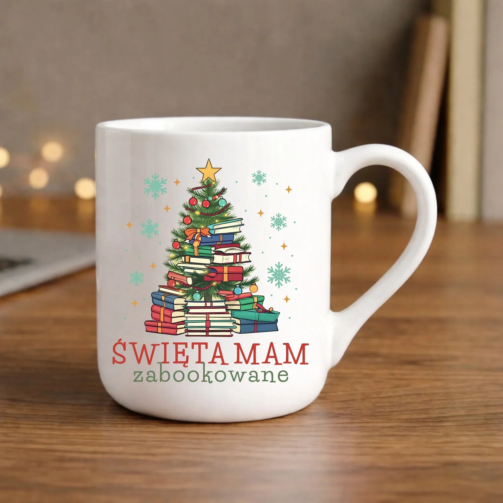 Kubek elegant świąteczny - Święta mam zabookowane BN05 - StoryCups.pl