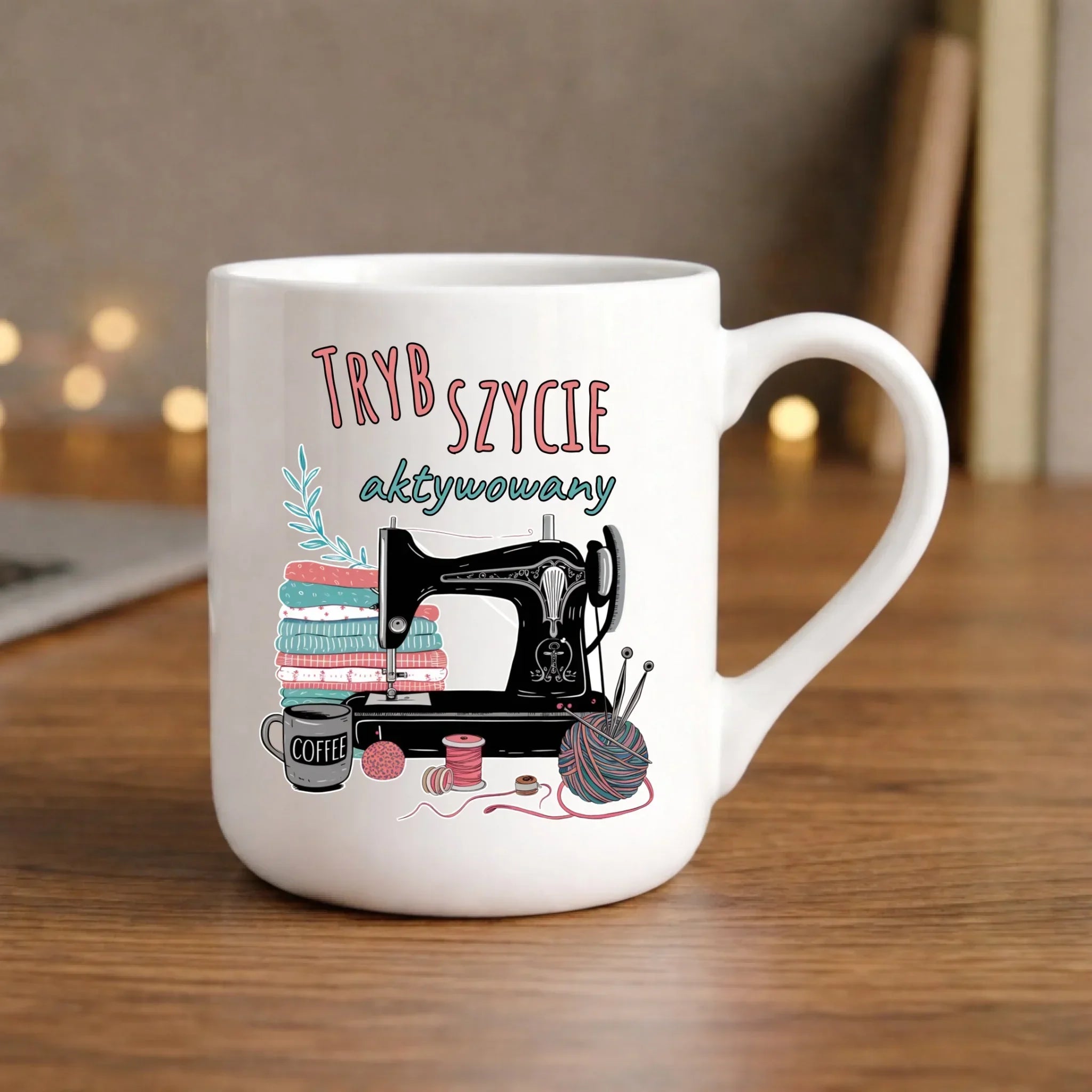Kubek elegant szyciowy dla krawcowej - Tryb szycie aktywowany HS06 - StoryCups.pl