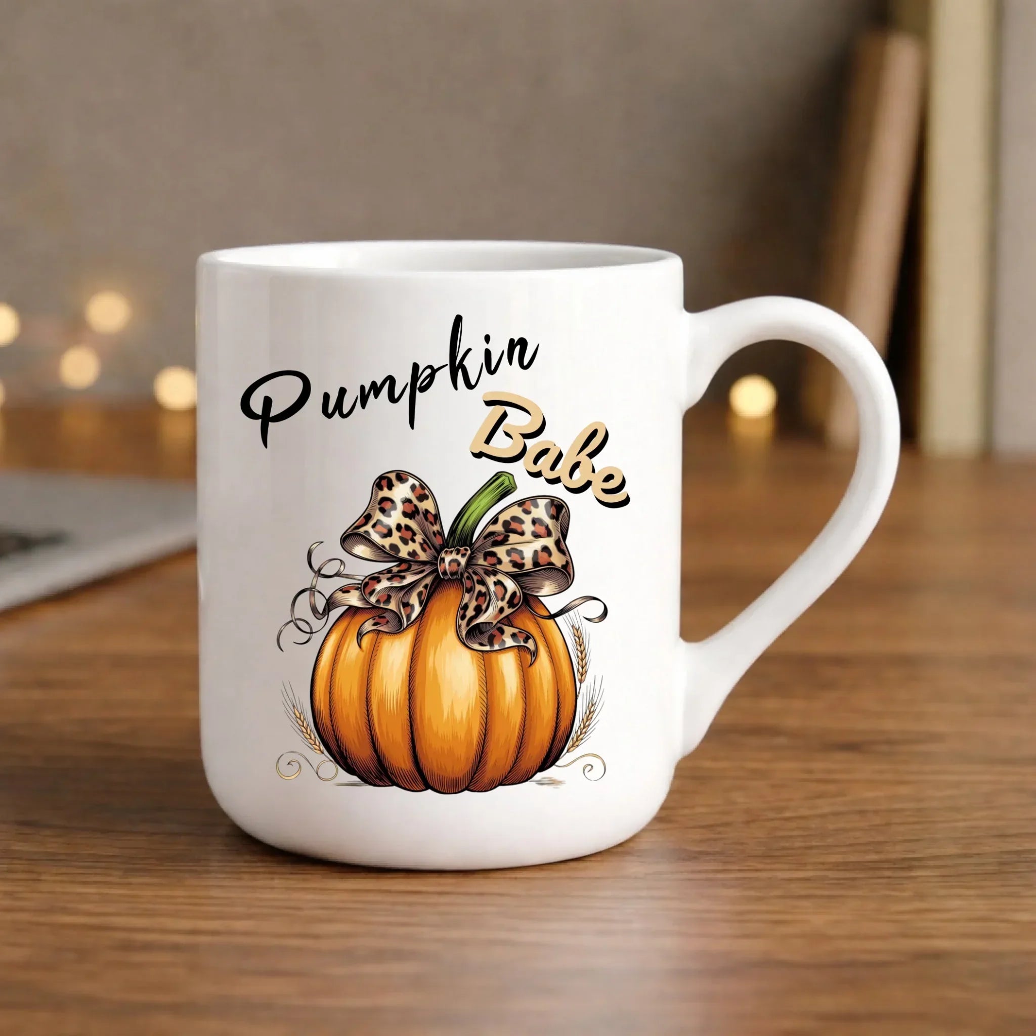 Kubek elegant jesienny - Pumpkin Babe - dla miłośniczki dyni JS33 - StoryCups.pl