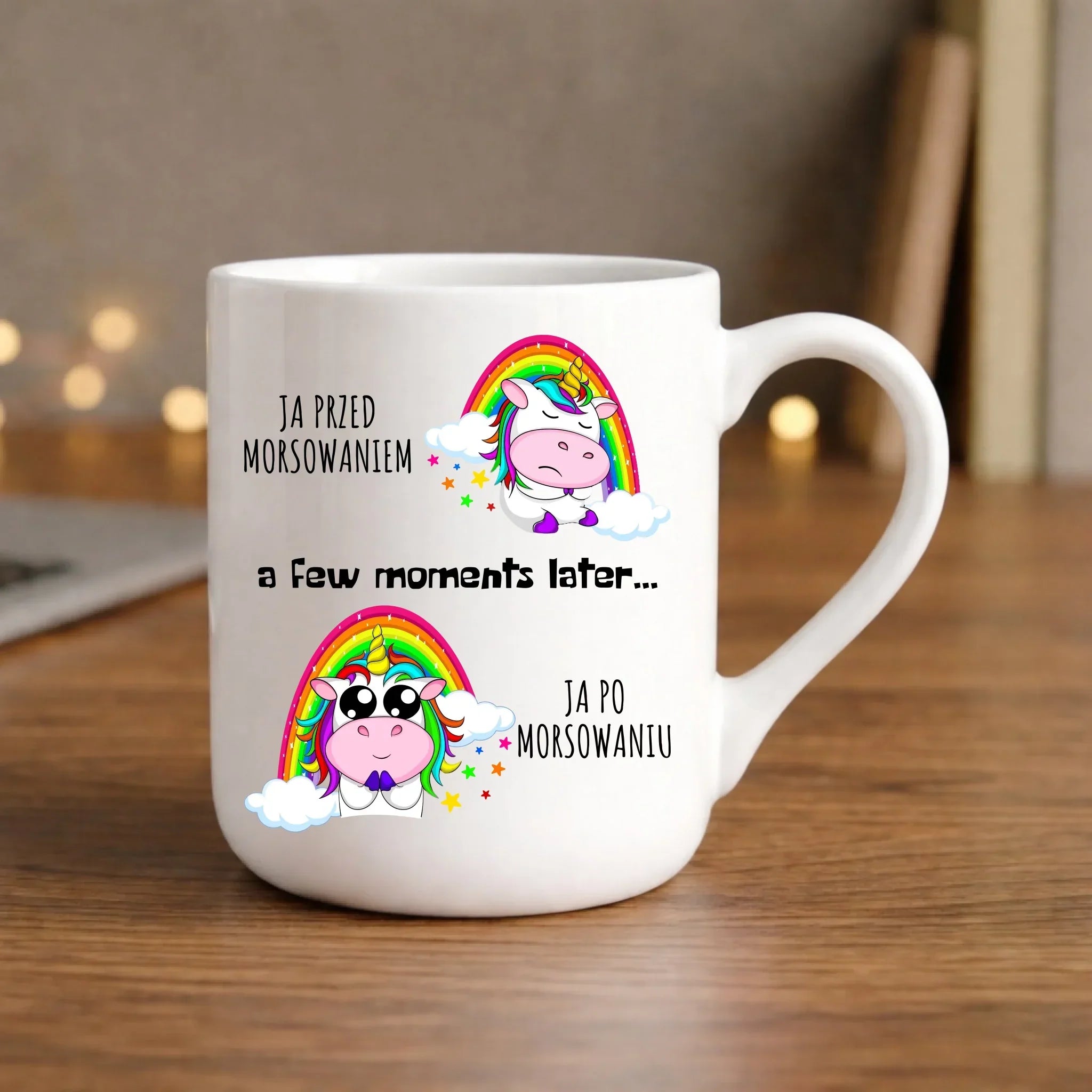 Kubek elegant - prezent dla morsa - Jednorożec - Ja po morsowaniu HM11 - StoryCups.pl