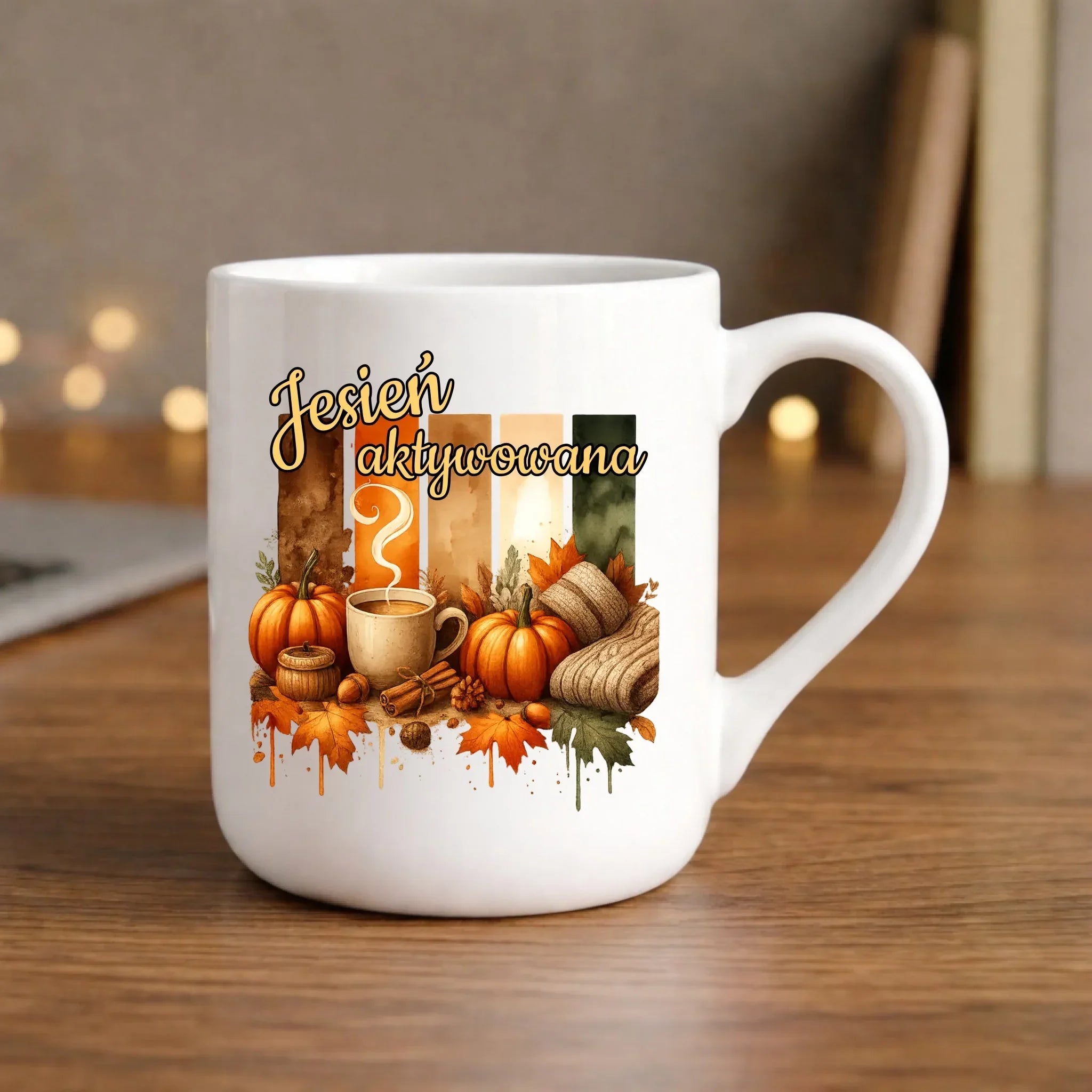 Kubek elegant jesienny - Jesień aktywowana JS26 - StoryCups.pl