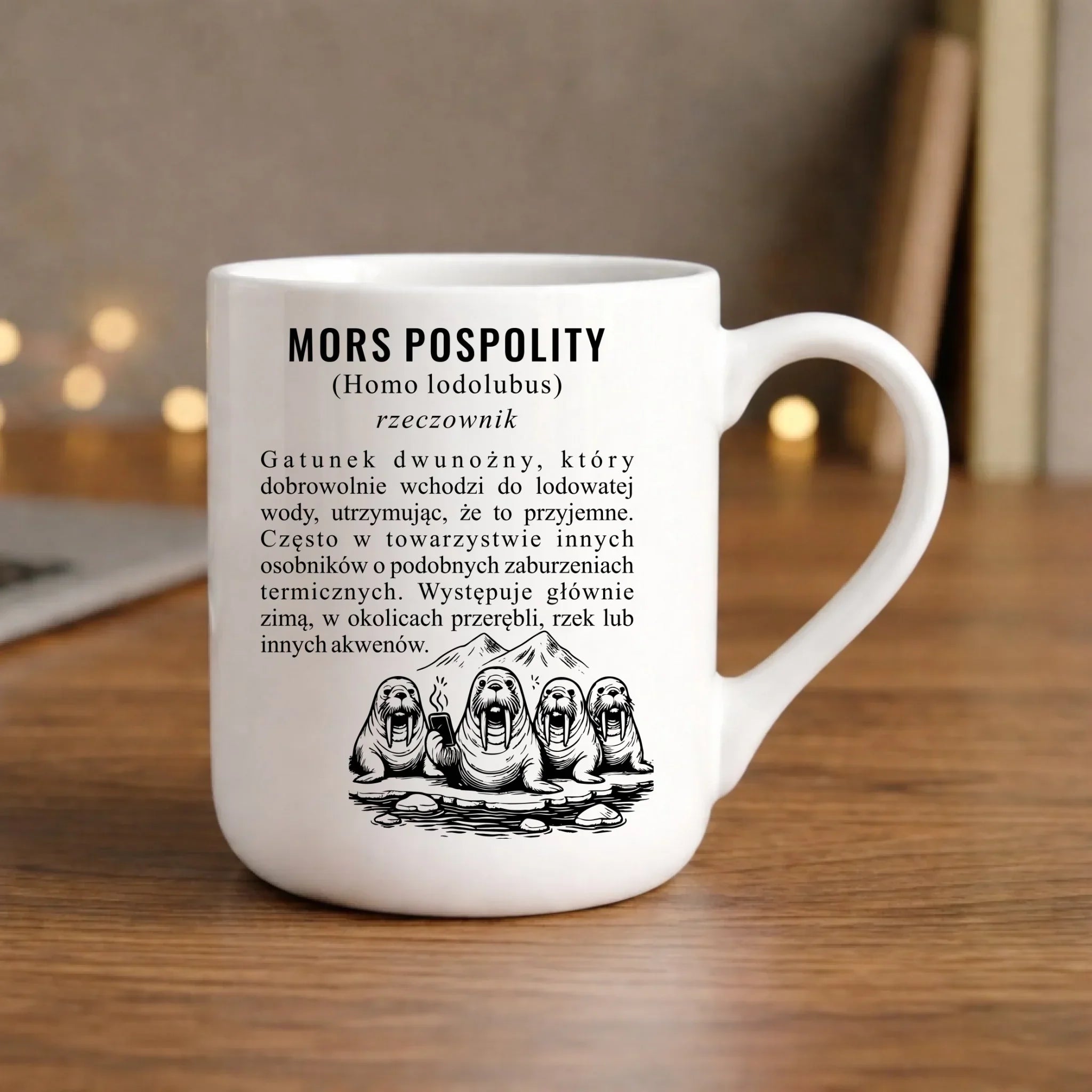 Kubek elegant - prezent dla morsa - Mors pospolity [Homo lodolubus] HM12 - StoryCups.pl