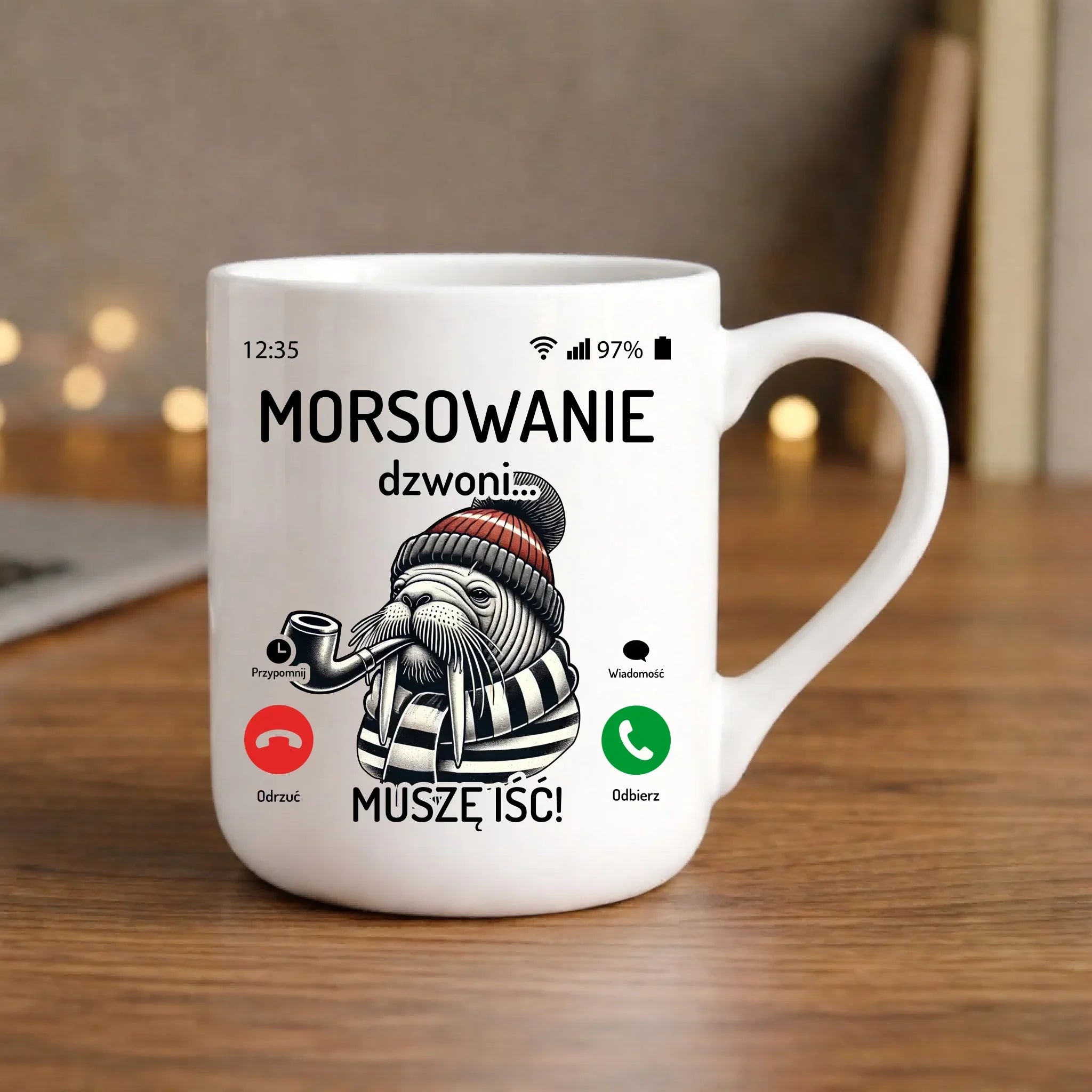 Kubek elegant - prezent dla morsa - Morsowanie dzwoni muszę iść - Mors HM19 - StoryCups.pl