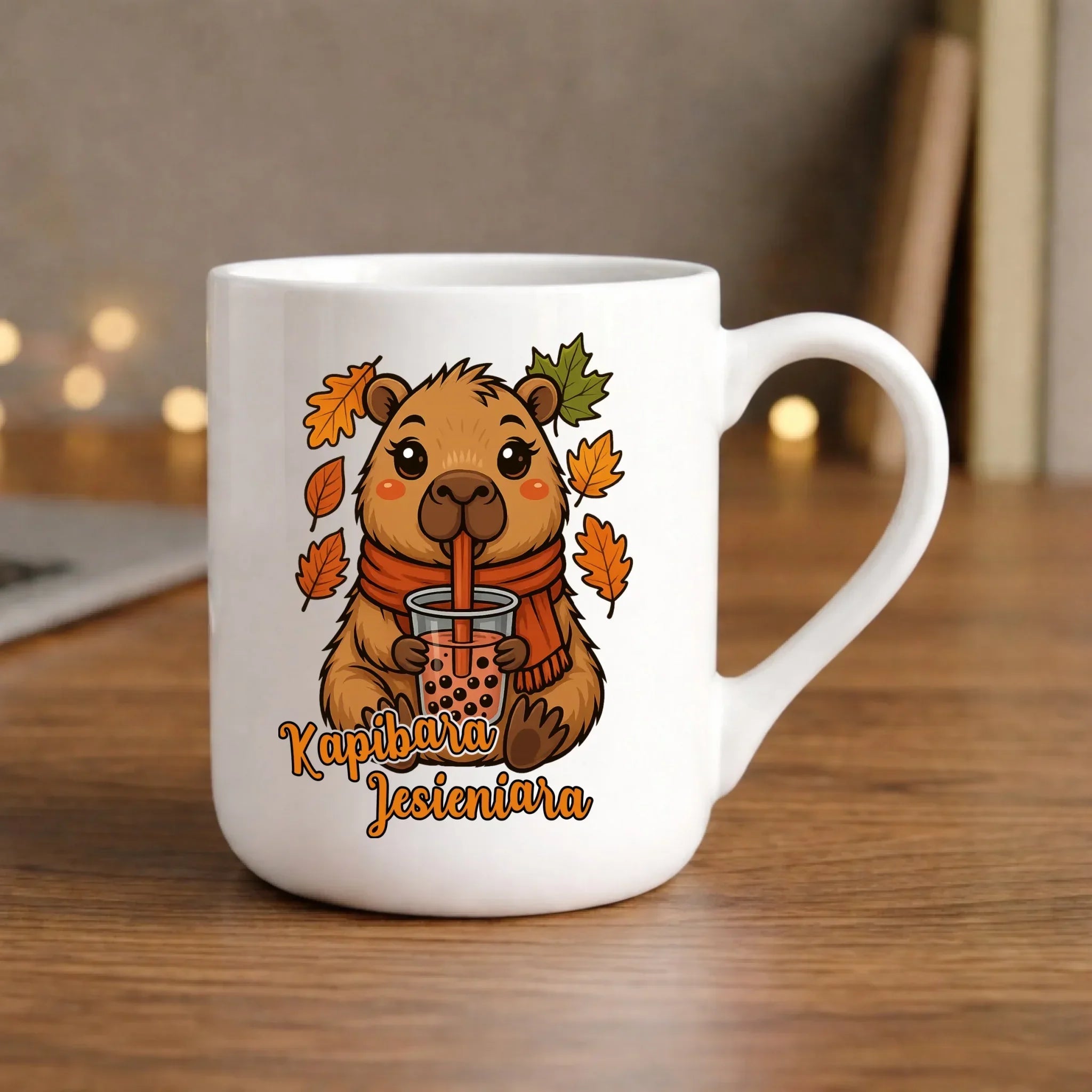 Kubek elegant jesienny - Kapibara Jesieniara JS19 - StoryCups.pl