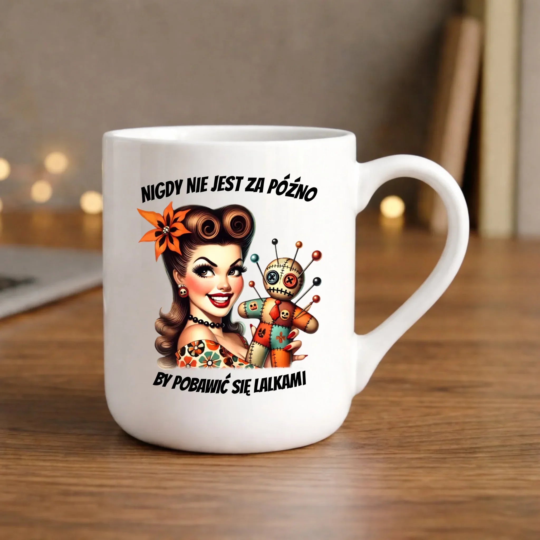 Kubek elegant dla niej - Laleczka Voodoo retro DZ21 - StoryCups.pl