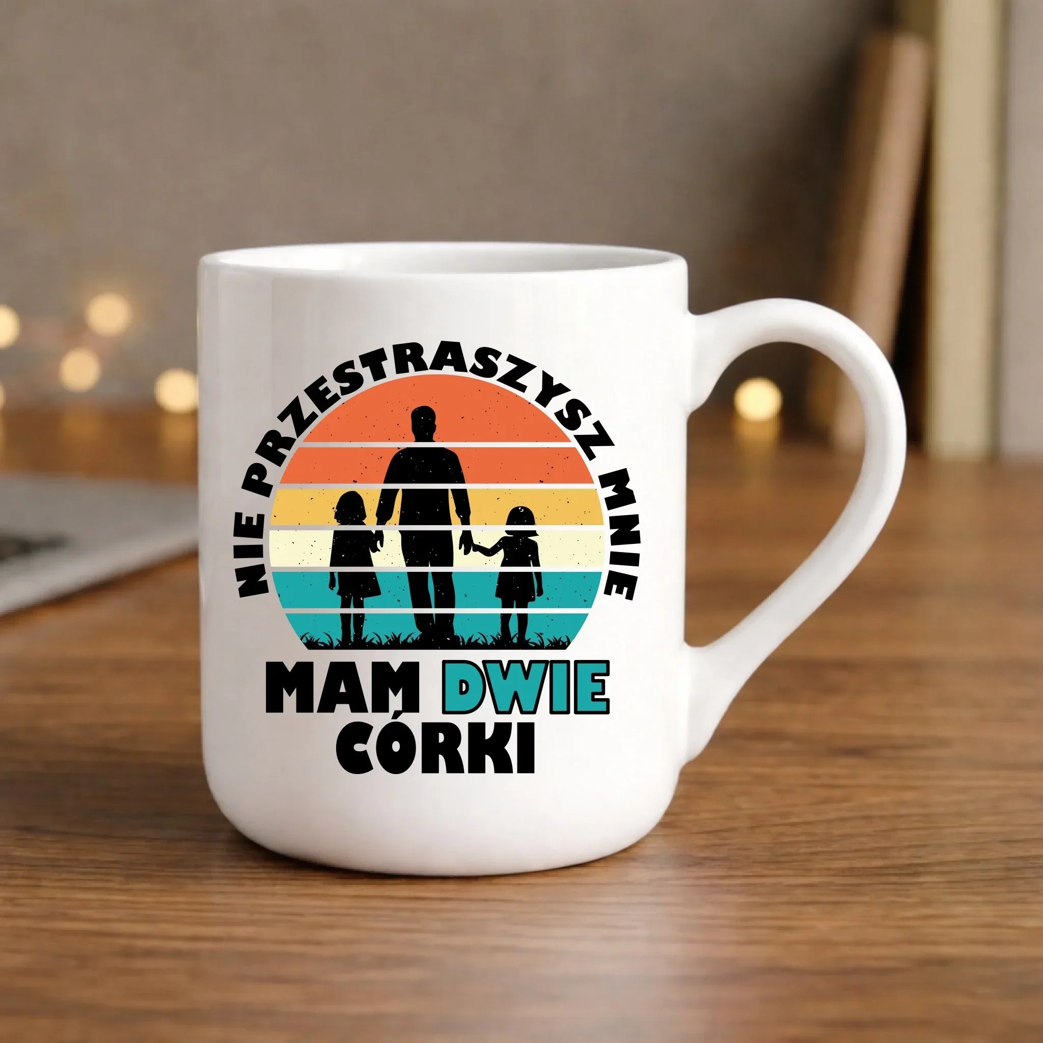 Kubek elegant dla taty - Nie przestraszysz mnie mam dwie córki DT02 - StoryCups.pl